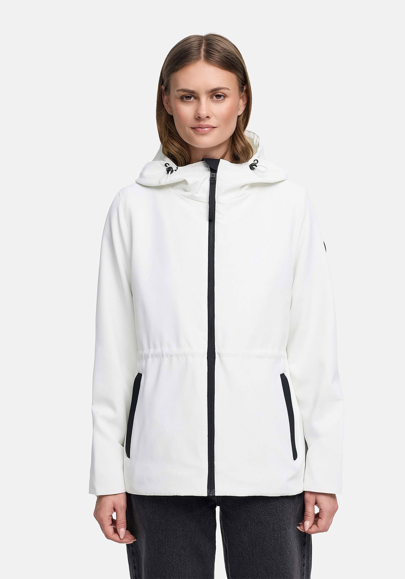 Marikoo Outdoorjacke "Katzilein" Leichte Übergangsjacke mit Kapuze und Kordelzug