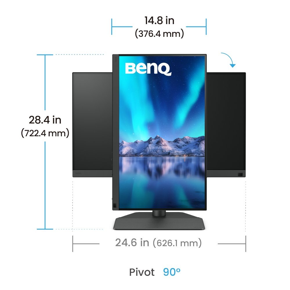 BenQ LED-Monitor »BenQ 61,2cm SW242Q 16:10 HDMI/DP sb.lift/pivot spk. WQXGA« 61,2 cm/24,1 ″  WQXGA 5 Reaktionszeit 60 Hz