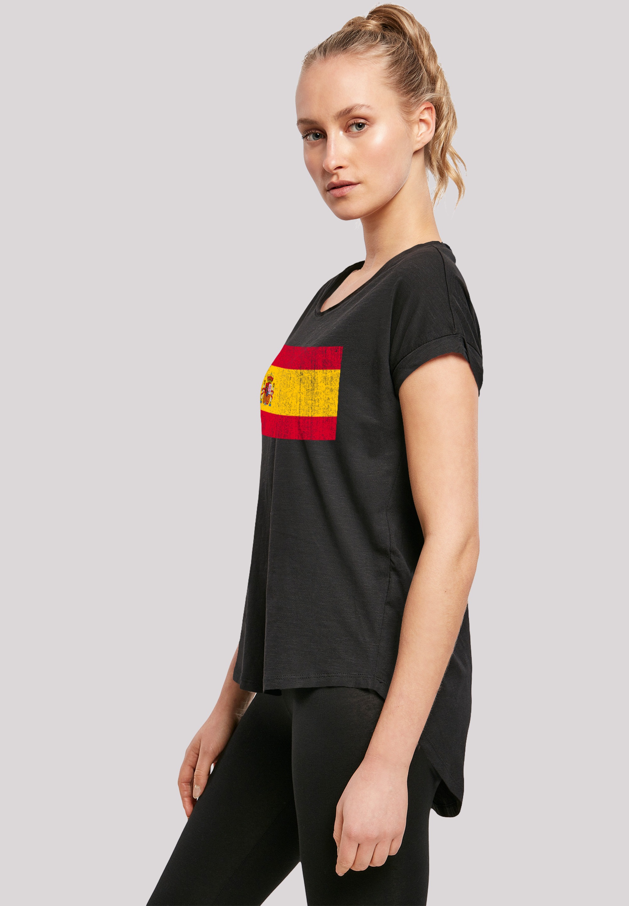 distressed«, Flagge für | kaufen T-Shirt F4NT4STIC Spanien »Spain Print BAUR