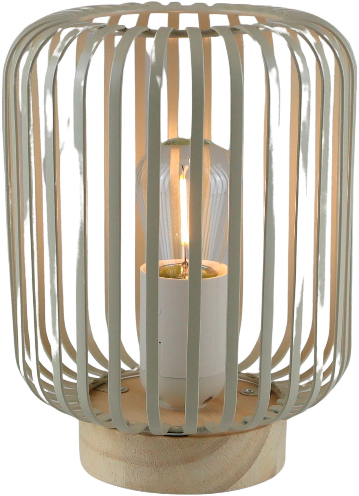 AM Design "LED Laterne natur, mit Timer" 1 Stk. Warmweiß Batteriebetrieb