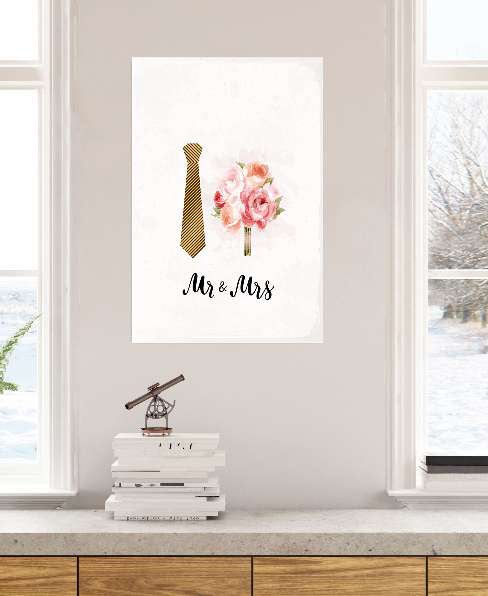 queence Metallbild »MR & MRS« Sprüche 1 Stk. tlg.