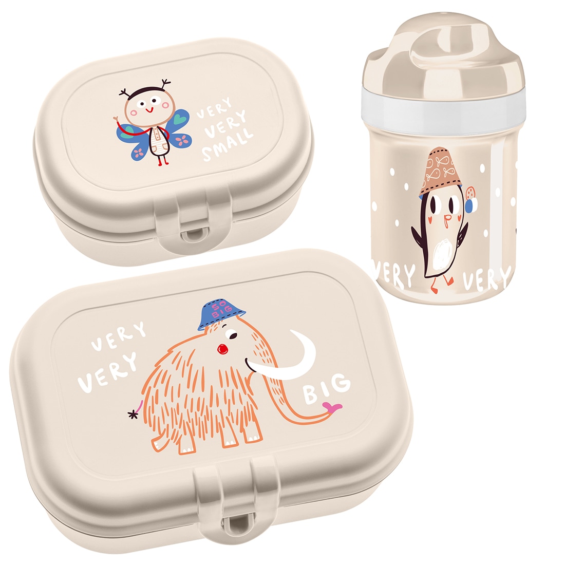 KOZIOL Lunchbox "VERY VERY TO GO" 3 Stk. tlg. inkl. Trinkflasche, melaminfr günstig online kaufen