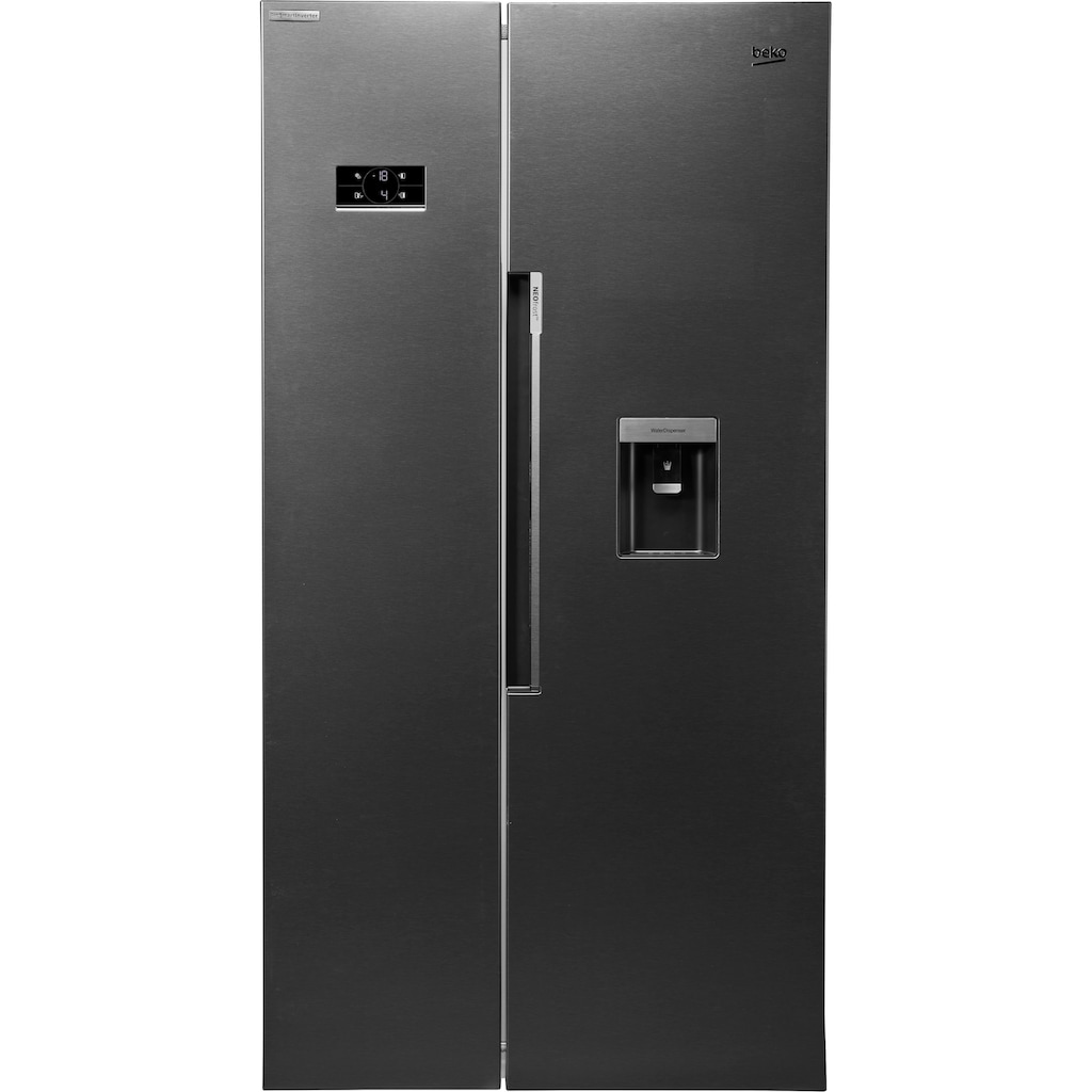 BEKO Side-by-Side »GN163241«, GN163241XBRN, 179 cm hoch, 91 cm breit