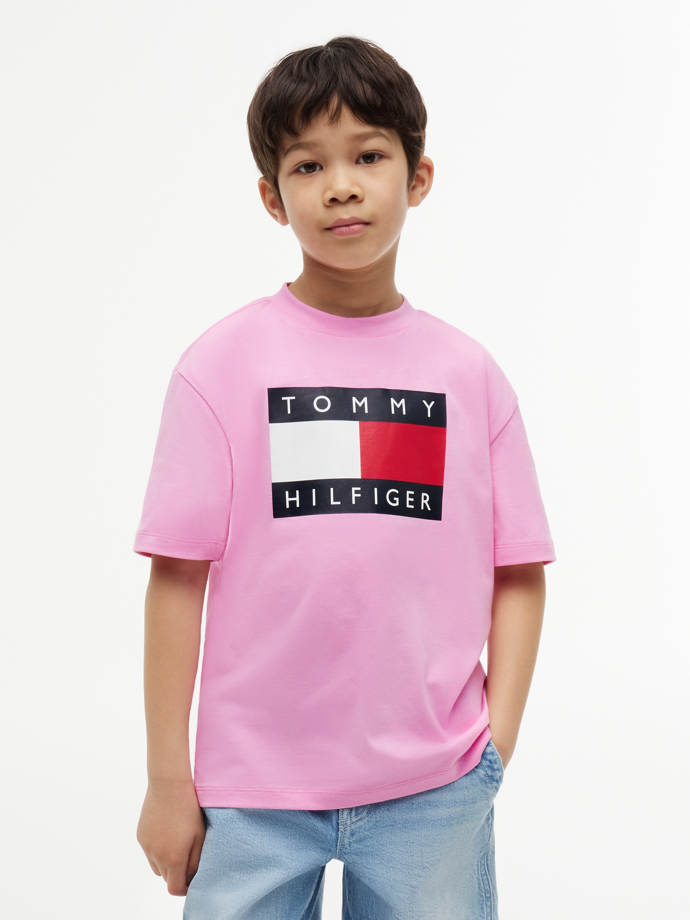 Tommy Hilfiger T-Shirt "HERITAGE" Regular Fit, Kinder bis 16 Jahre, Logo-Print
