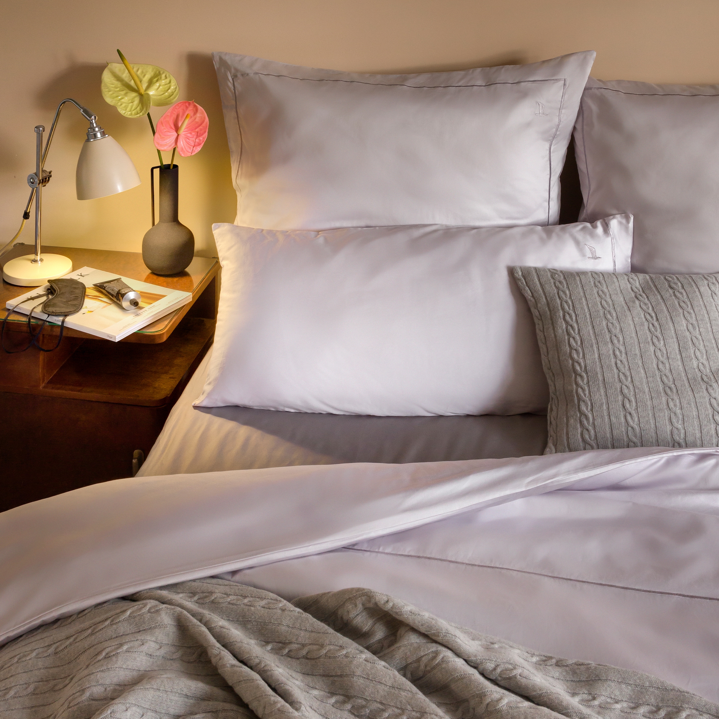 Möve Kissenbezug »Möve Luxery«, (1 St.), mit elegantem Zierstick