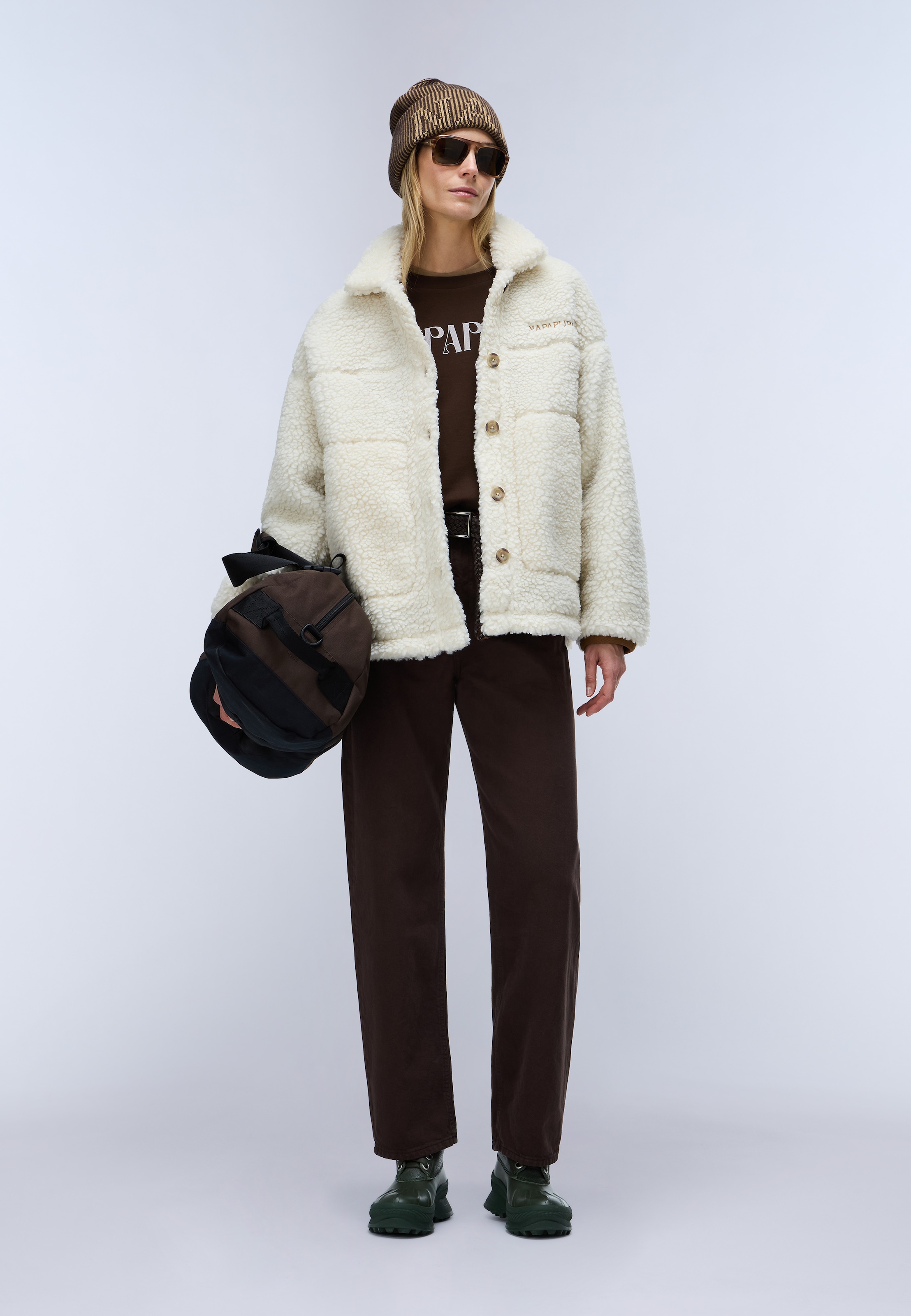 Napapijri Fleecejacke »T-SAMA W BEIGE DIMITY« für sportliche Looks, als leichte Zwischenschicht, an kühleren Tagen