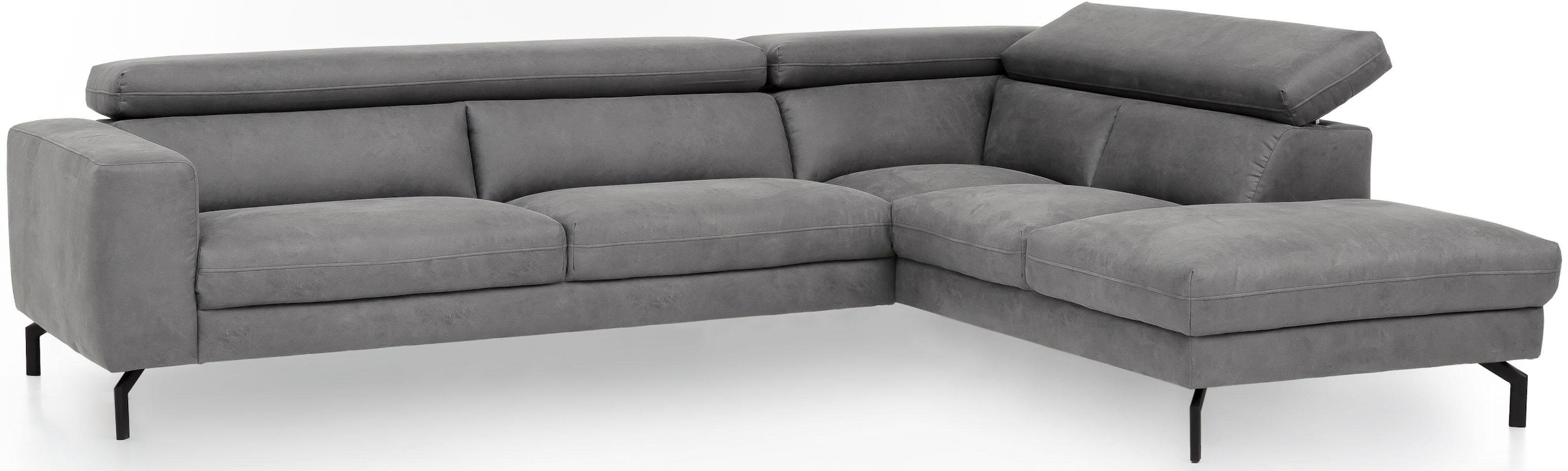 Places of Style Ecksofa »Olanta, L-Form«, mit verstellbaren Kopfstützen