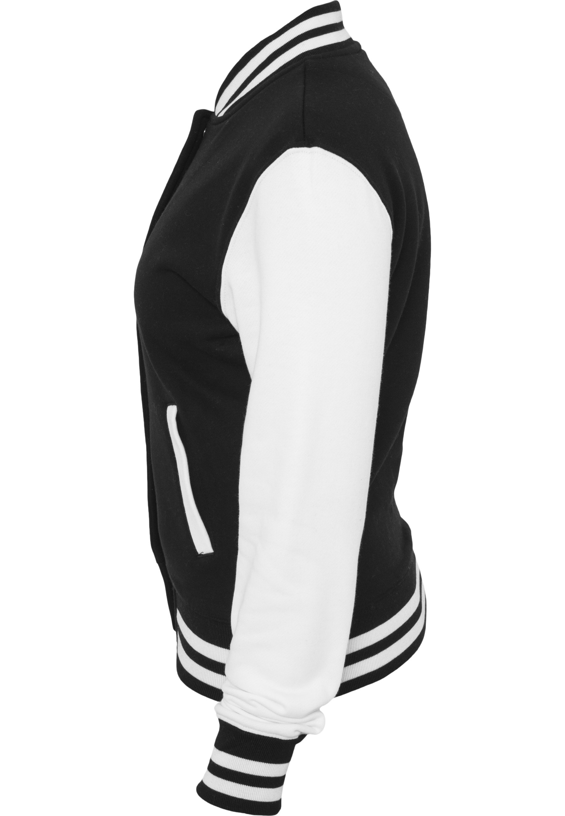 URBAN CLASSICS Allwetterjacke »Urban Classics Damen Ladies 2-tone College Sweatjacket« 1 Stk. tlg. ohne Kapuze