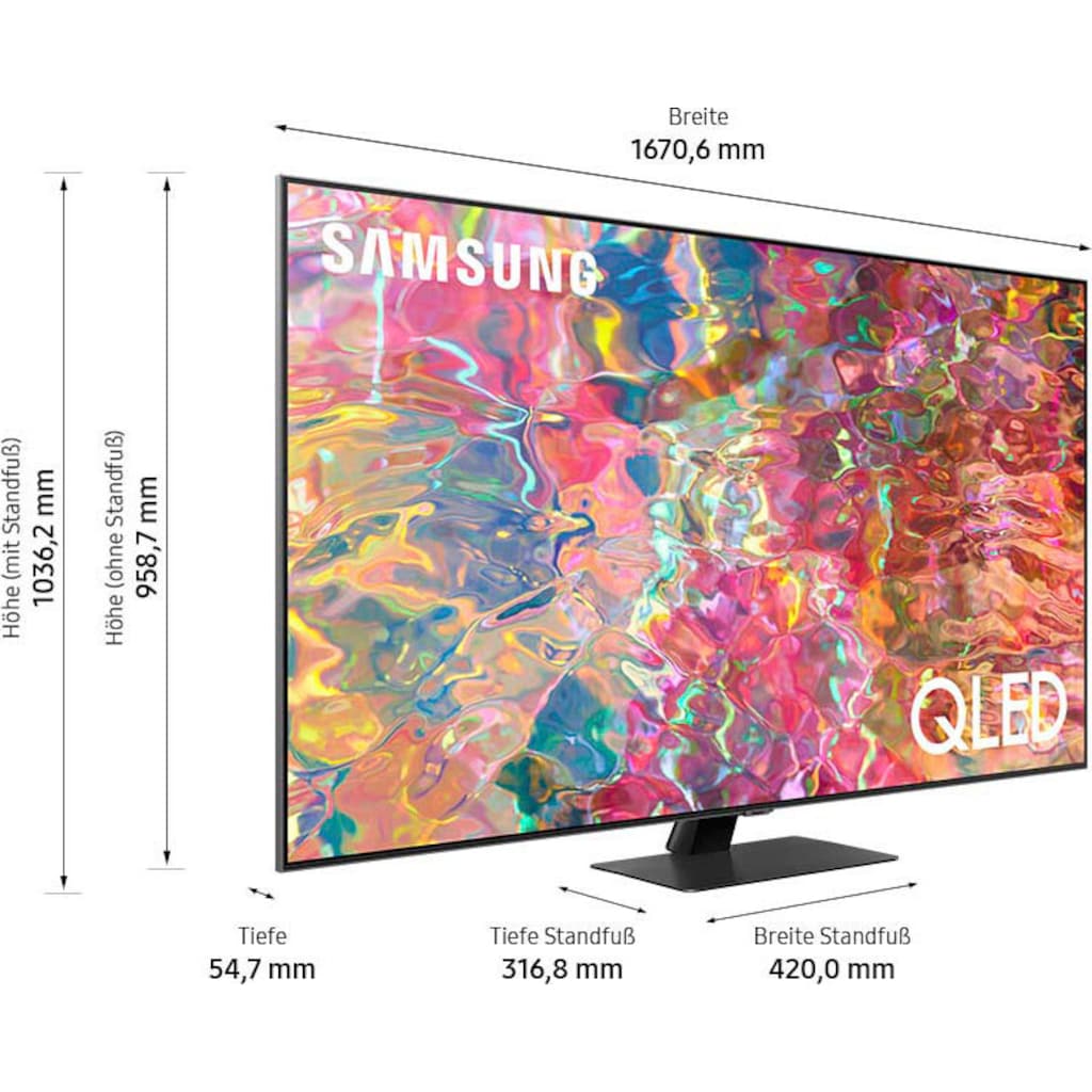 Samsung QLED-Fernseher »75" QLED 4K Q80B (2022)«, 189 cm/75 Zoll, Smart-TV