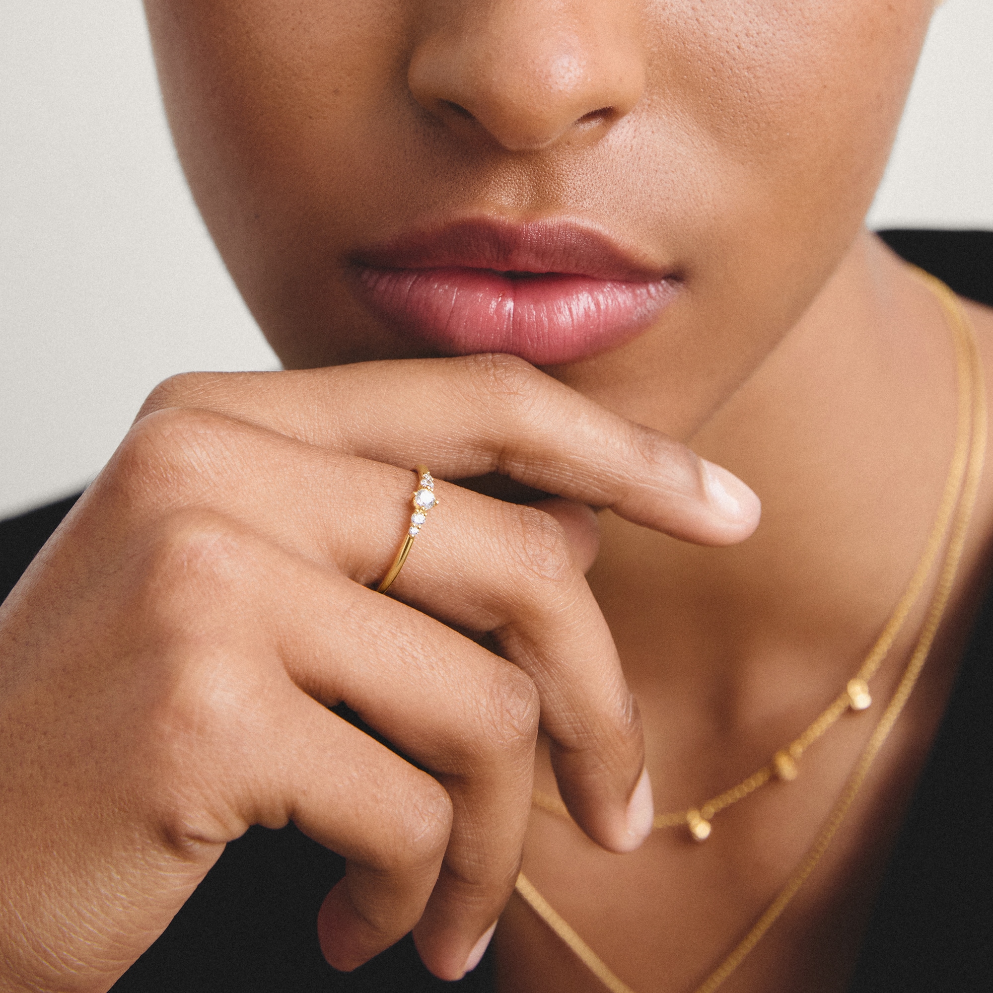 THOMAS SABO Fingerring »Ring mit Zirkoniasteinen gelbgoldfarben« mit Zirkonia (synth.)