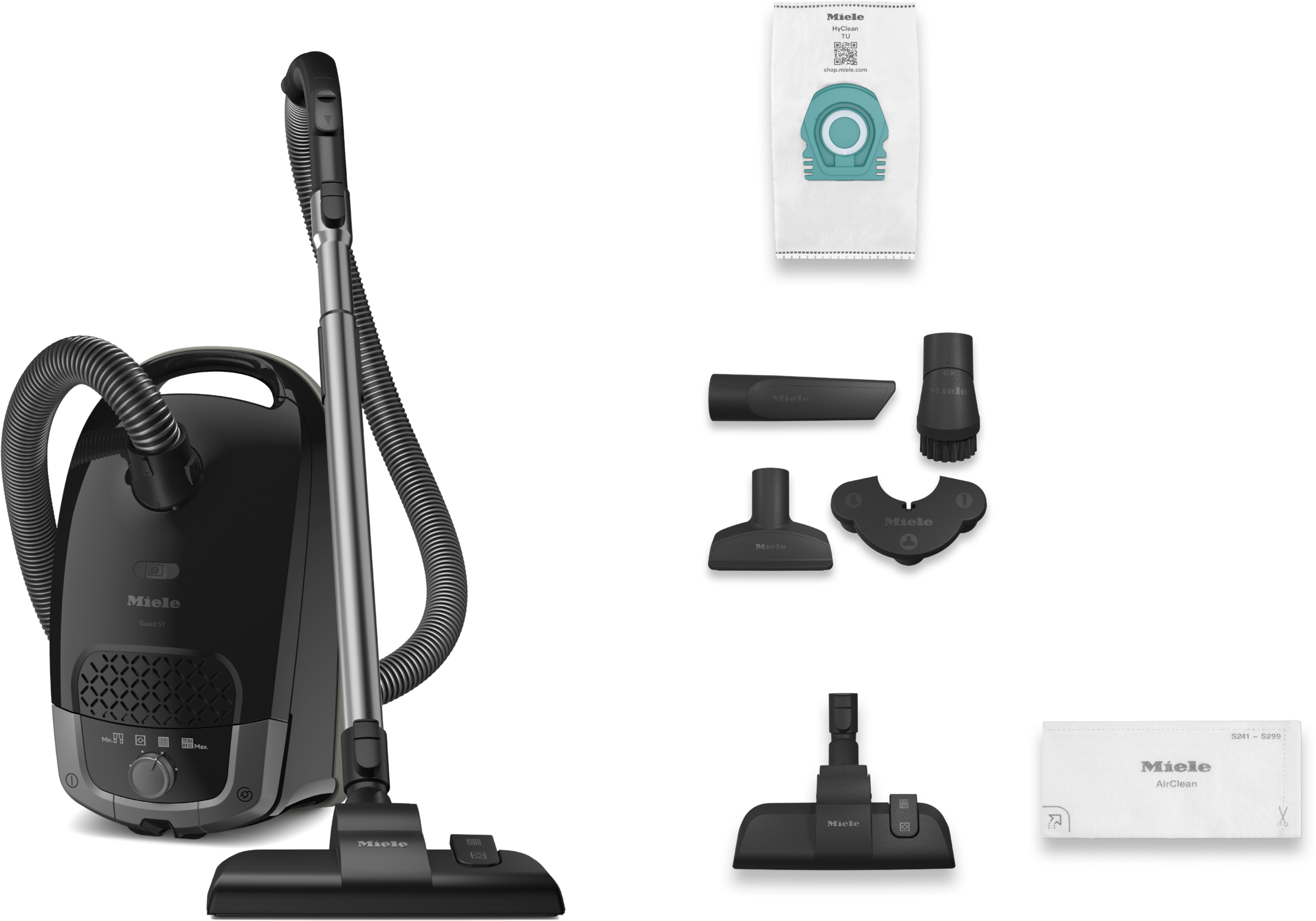 Miele Bodenstaubsauger »Guard S1, Nachfolger Classic C1 PowerLine, ComfortFit«, 890 W, mit Beutel, AirClean Filter, 10 m Aktionsradius, kompaktes Design