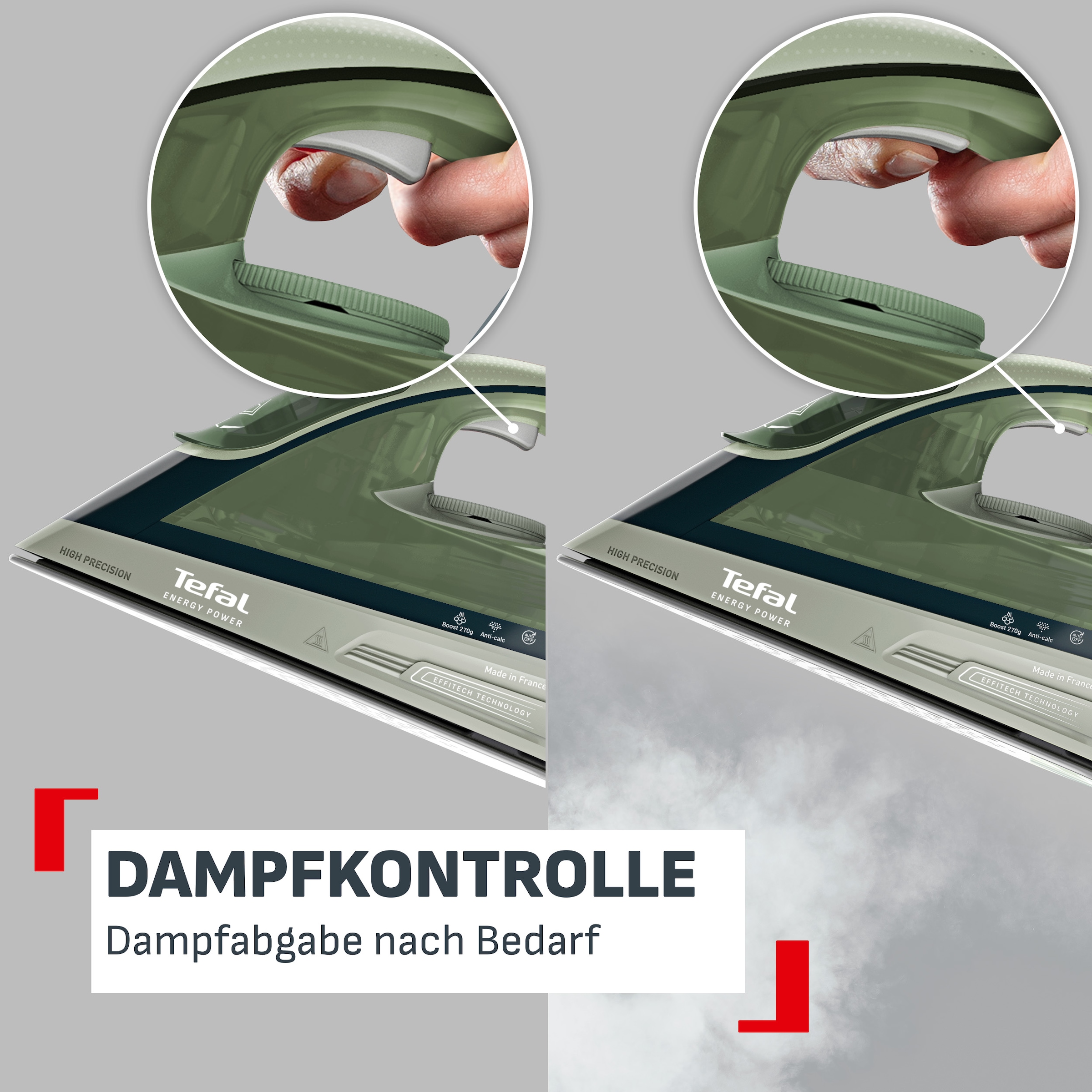 Tefal Dampfbügeleisen »Energy Power« 1500 W Dampfsteuerung per Knopfdruck, Abschaltautomatik, Vertikaldampf
