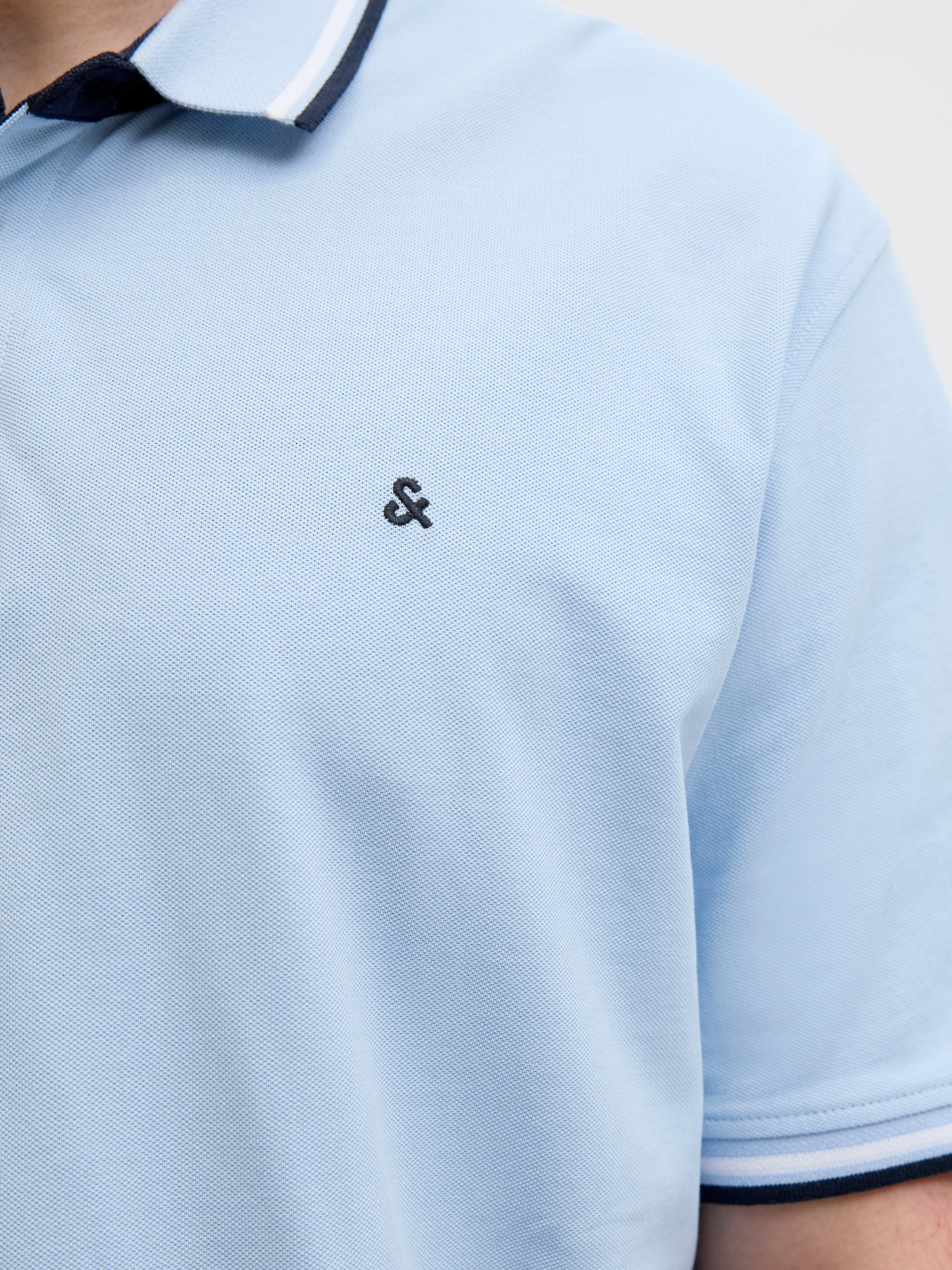 Thumbnail - Jack & Jones PlusSize Poloshirt "JJEPAULOS POLO SS NOOS PLS", mit Logo Stickerei
