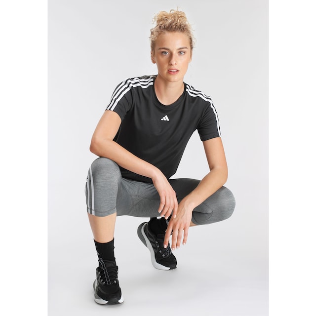 adidas Performance Trainingstights »TRAIN ESSENTIALS 3STREIFEN HIGHWAISTED  3/4«, (1 tlg.), (atmungsaktiv, schnell trocknend) | BAUR