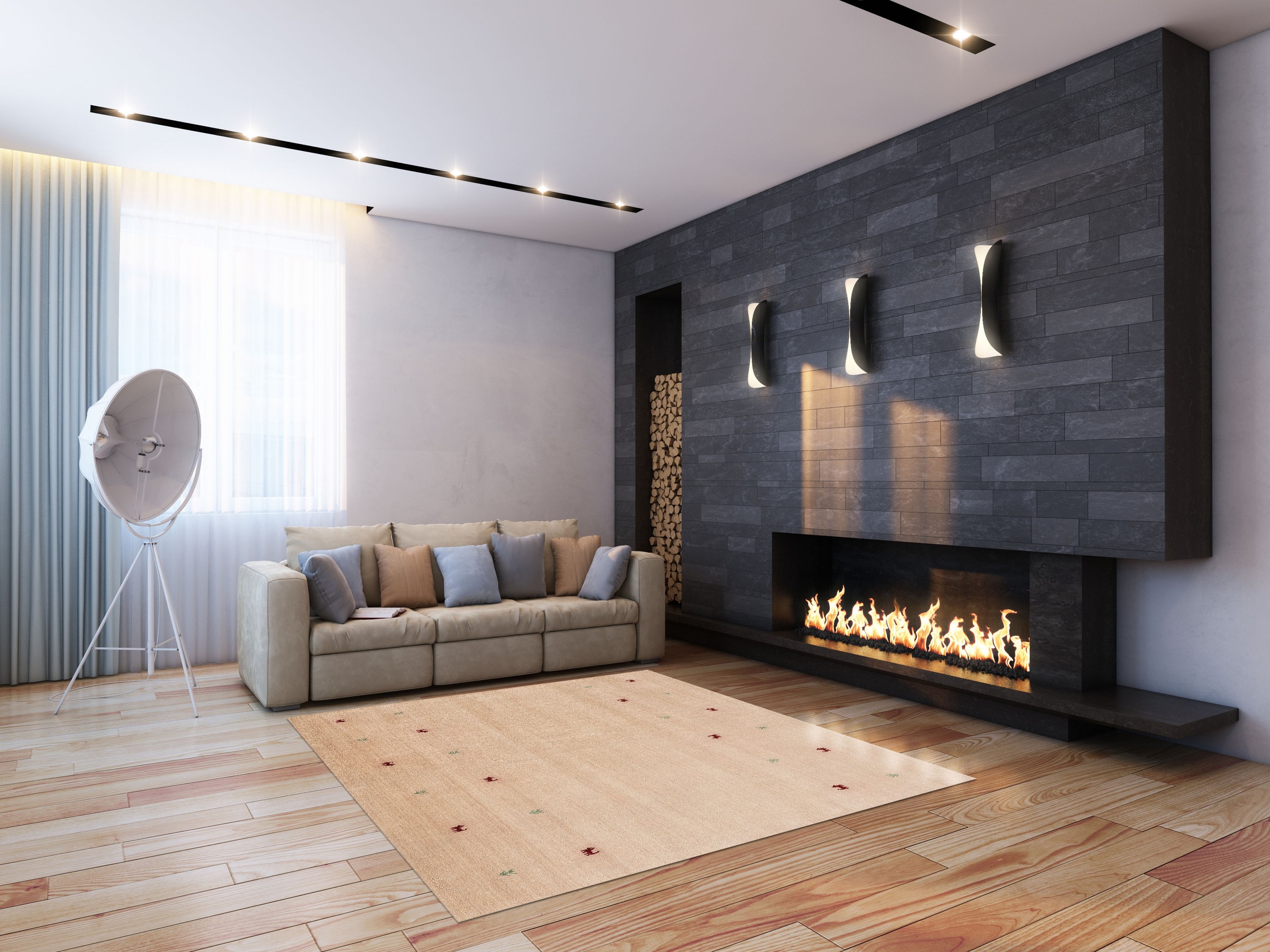 carpetfine Wollteppich "Gabbeh-Uni" quadratisch 15 mm Höhe reine Wolle, han günstig online kaufen