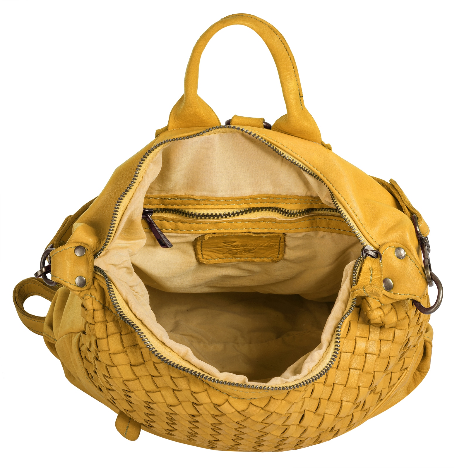 Samantha Look Cityrucksack, echt Leder, Made in Italy