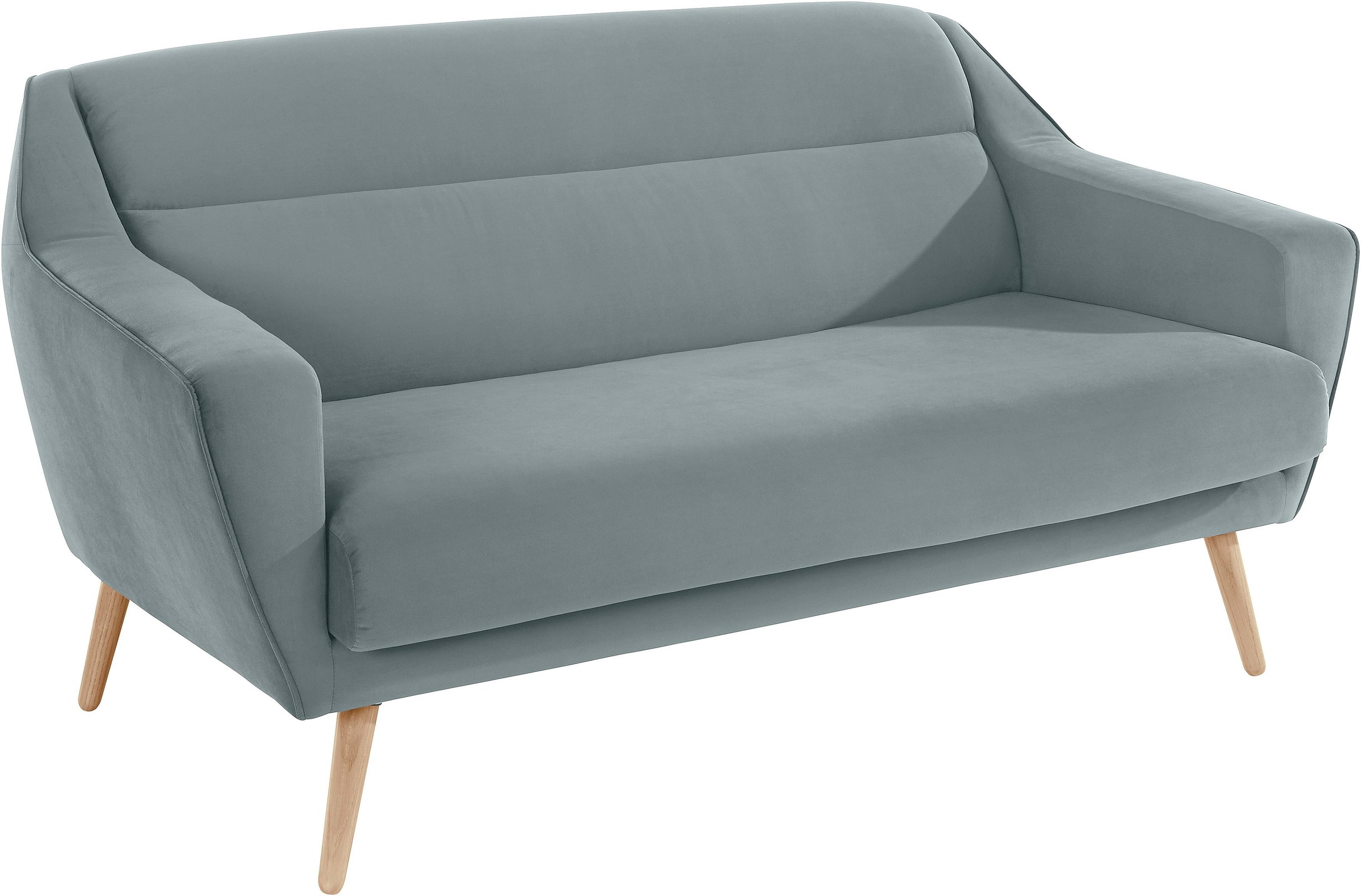 OTTO home 3-Sitzer "Bille" mit Naht im Rückenkissen und Eiche-Beinen, Desig günstig online kaufen