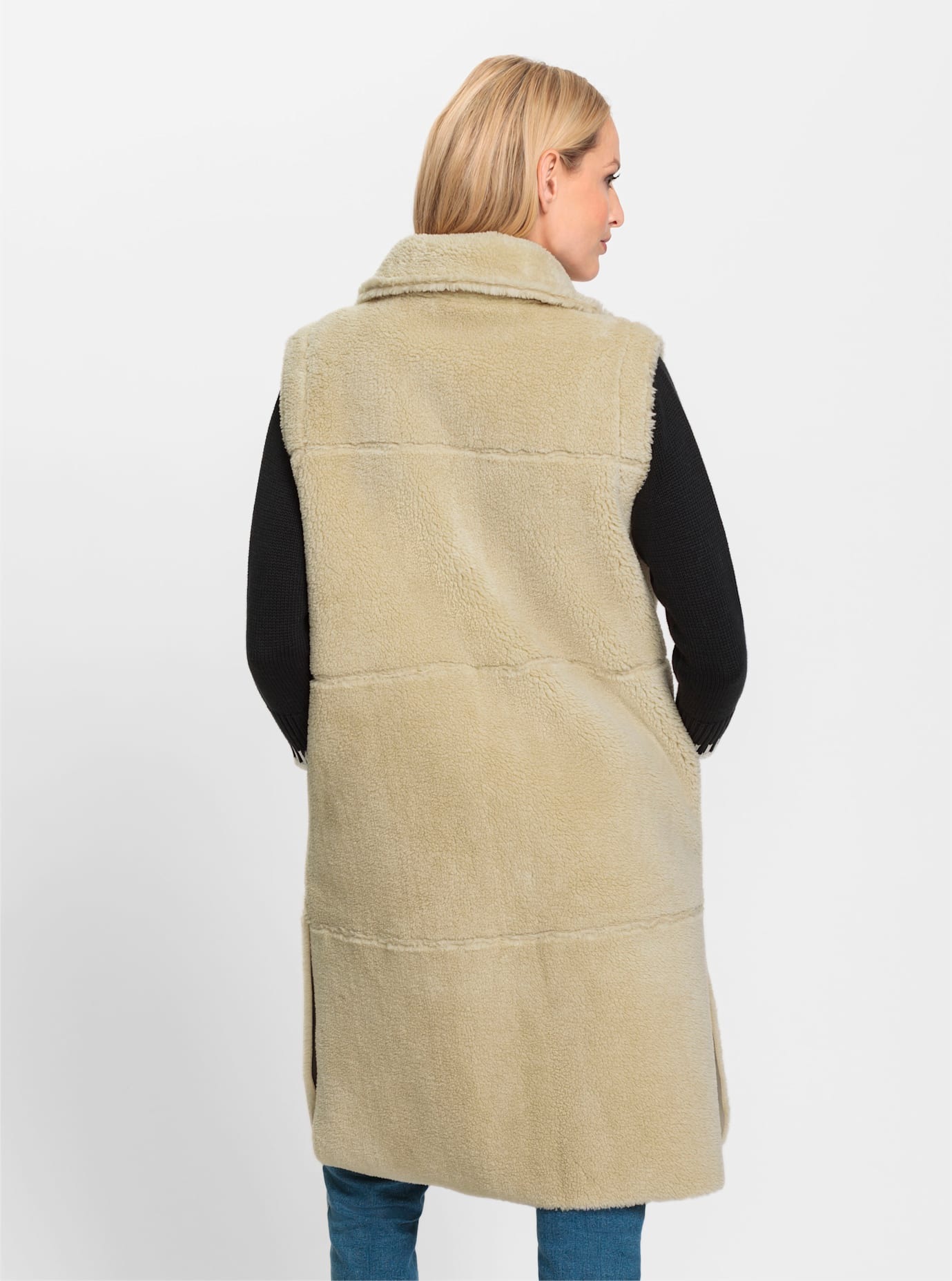 HEINE Gilet Réversible Femme Taille 44 Sable 3