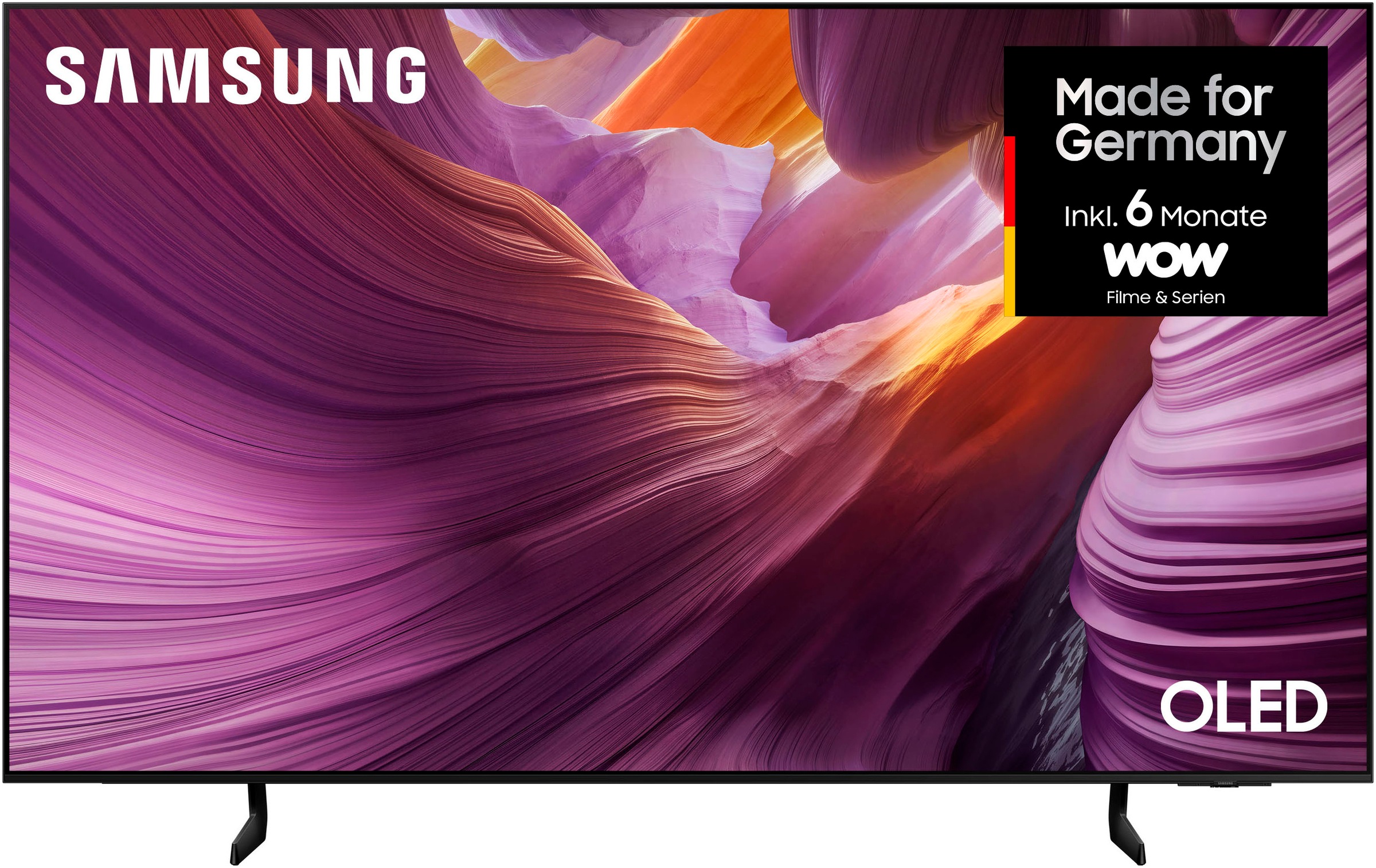 SAMSUNG OLED-Fernseher "GQ55S85FAU OLED-Fernseher", 55 ′′, schwarz, Fernseher, HDR, Dolby Atmos & AI Sound, Pantone Farben, Gaming Hub, bis zu 120Hz