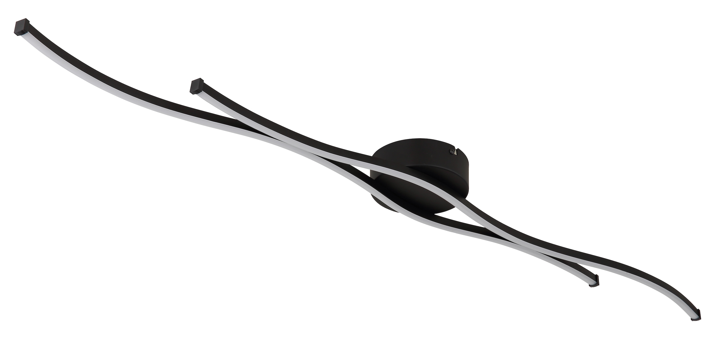 GLOBO LIGHTING LED Deckenleuchte »BOYD«, Leuchtmittel LED-Modul | LED fest integriert, Deckenlampe/Kunststoff opal/3000K/schwarz/Wohnzimmer/Schlafzimmer