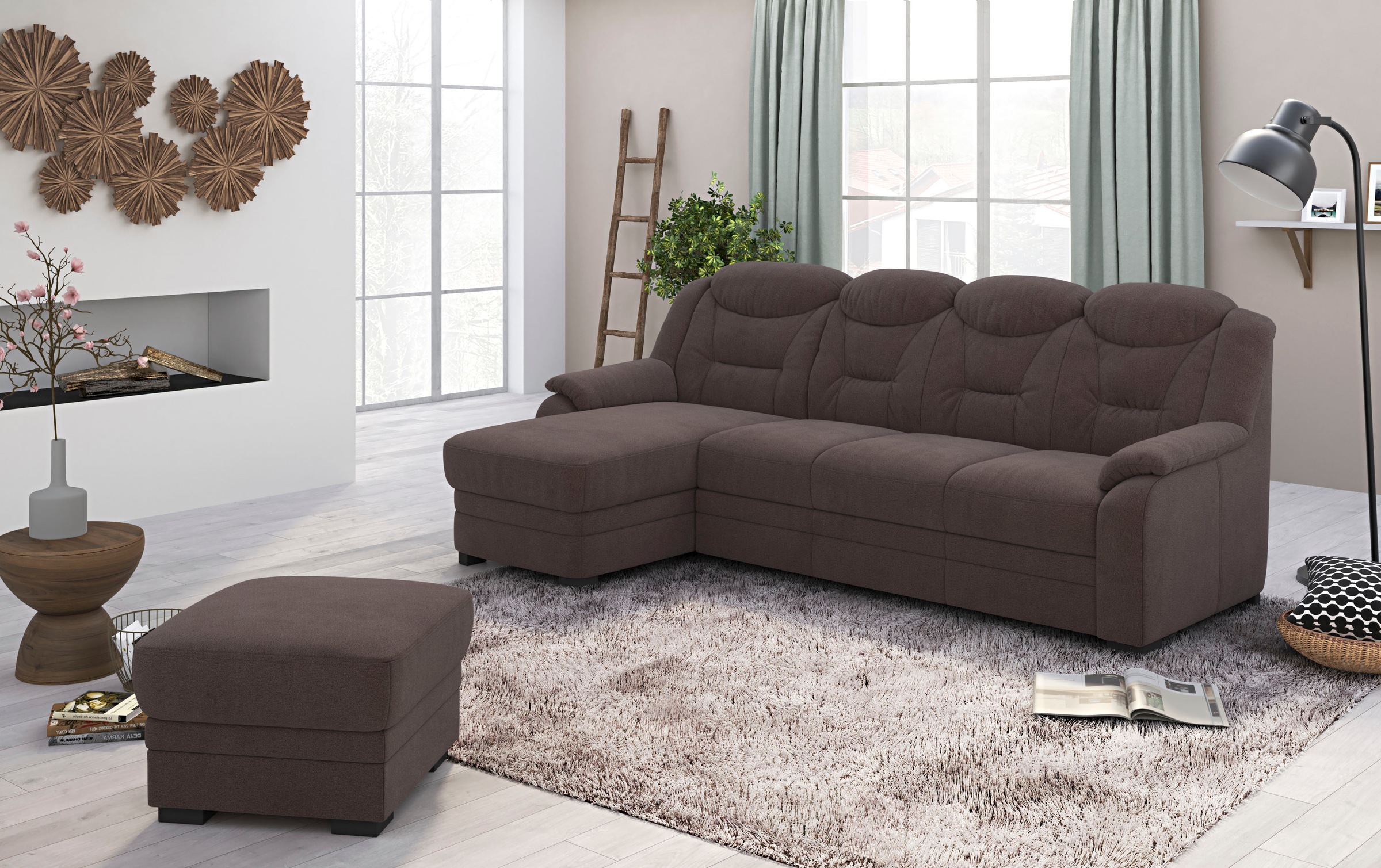 COTTA Ecksofa "Marcus L-Form", wahlweise mit Bettfunktion günstig online kaufen