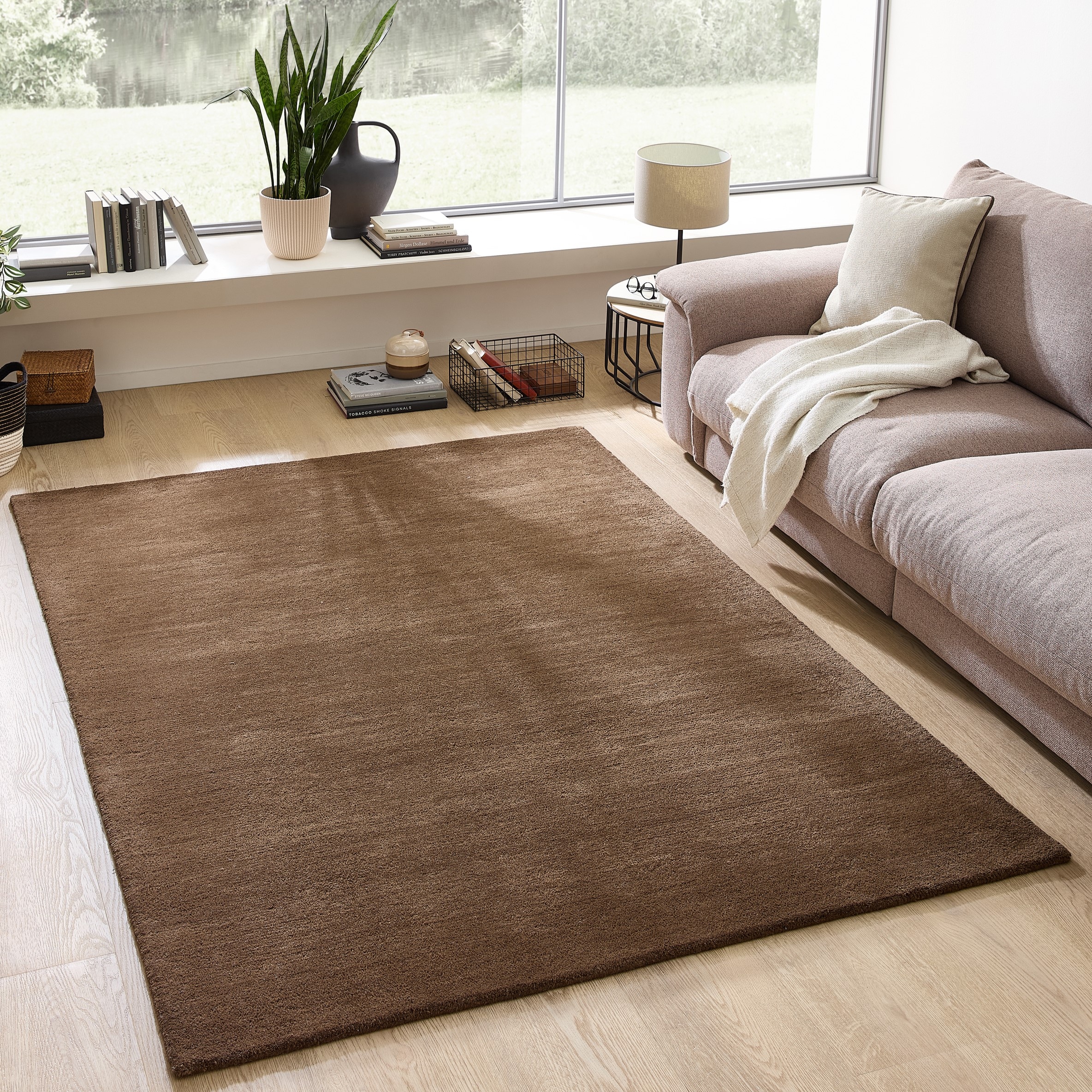 my home Wollteppich "Gabbo Natur, Handgefertigt, Teppich, reine Wolle, meli günstig online kaufen