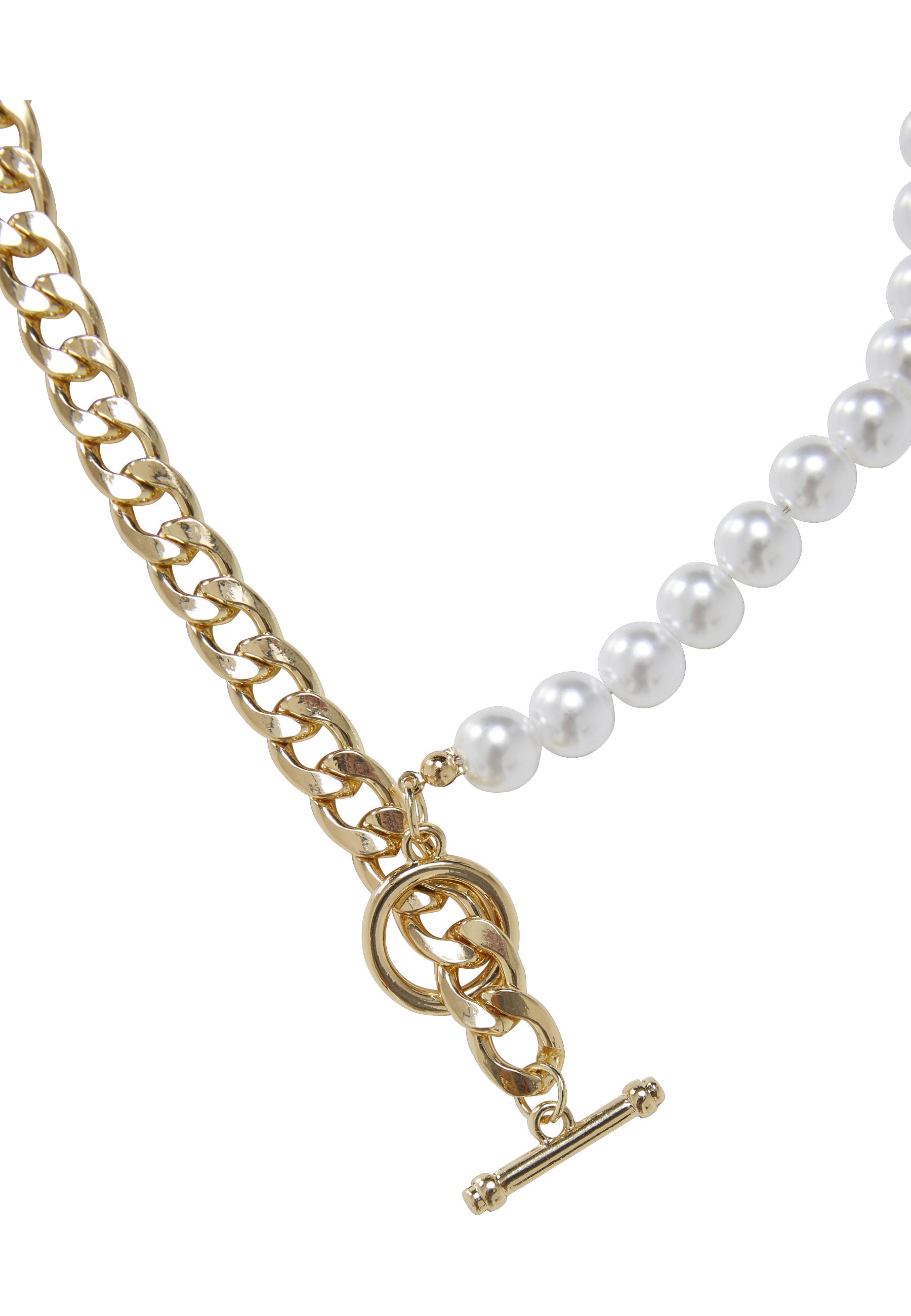 URBAN CLASSICS Halsreif »Urban Classics Unisex Half Pearl Exchangable Necklace 2-Pack«