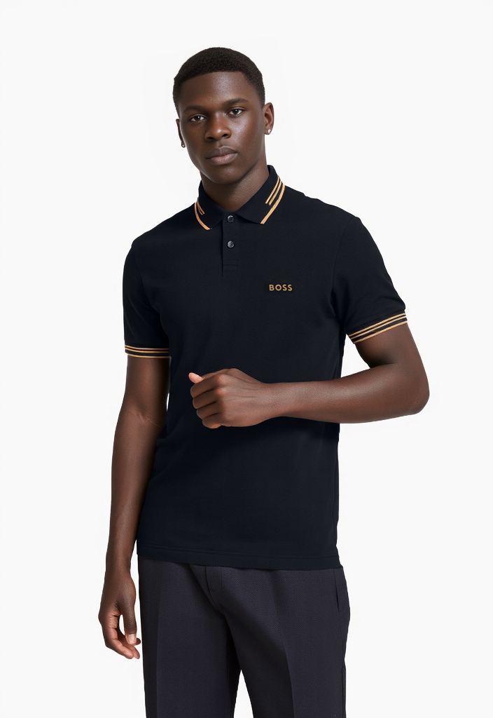 BOSS GREEN "Paul Slim Fit Stretch-Baumwoll-Pique" mit Polokragen