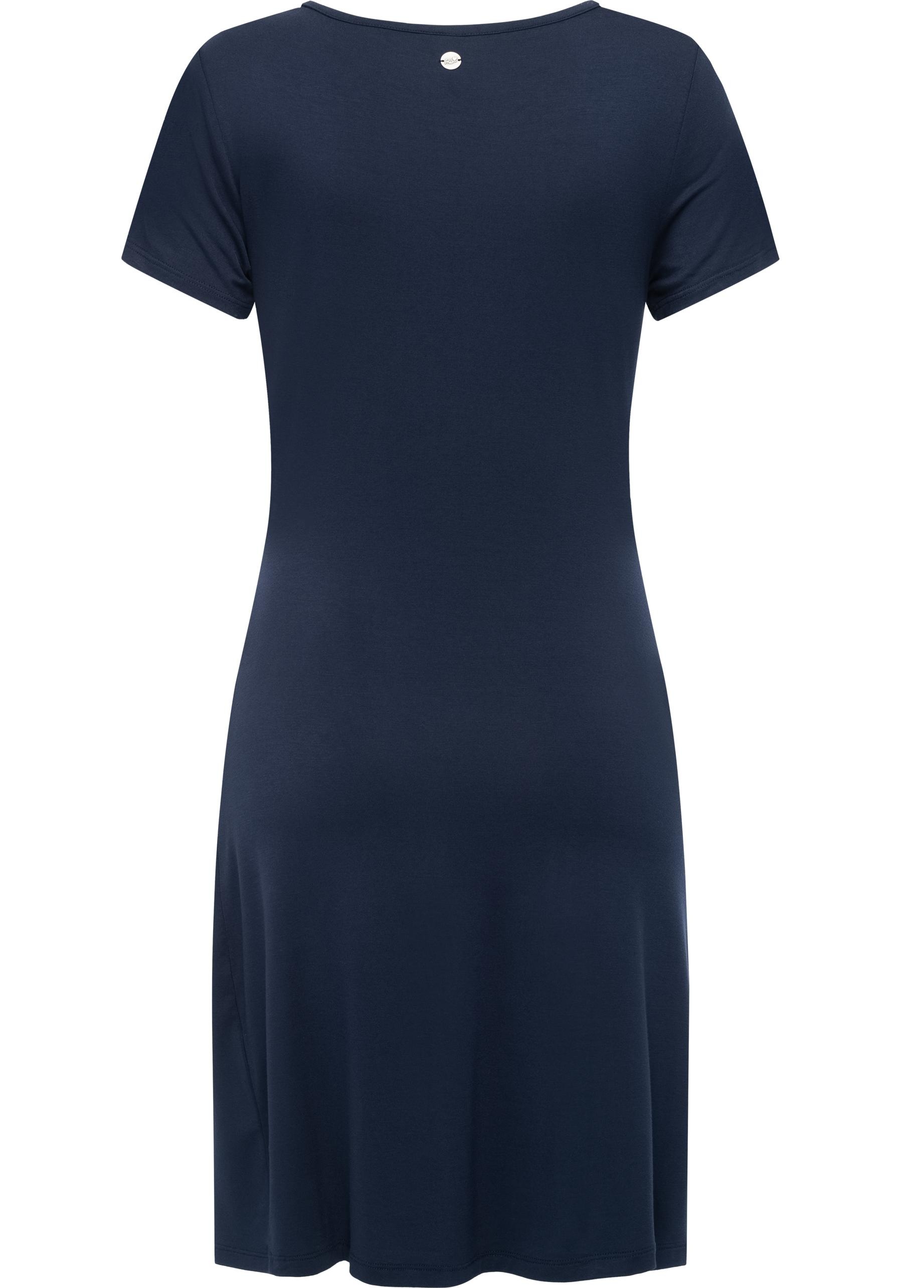 Thumbnail - Ragwear Shirtkleid "Knotta" Ohne Tasche Kurzarm Sommerkleid mit seitlichem Bindeband