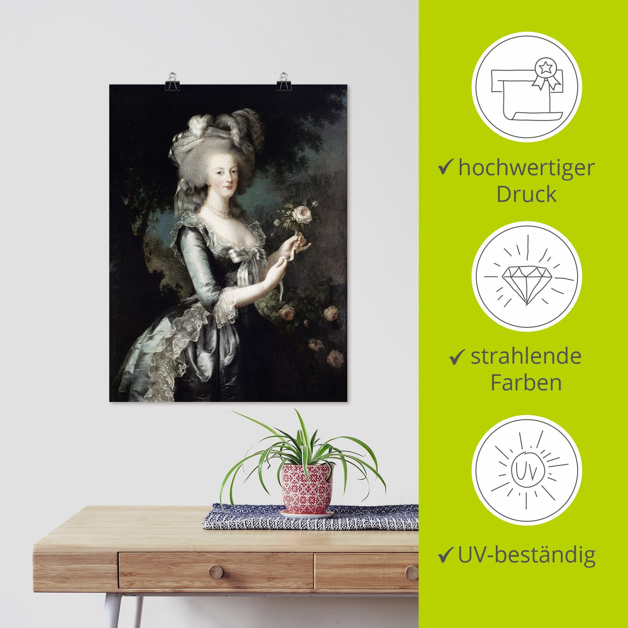 Artland Wandbild »Marie Antoinette, 1783«, Menschen, (1 St.), als Alubild, Outdoorbild, Leinwandbild, Poster in verschied. Größen
