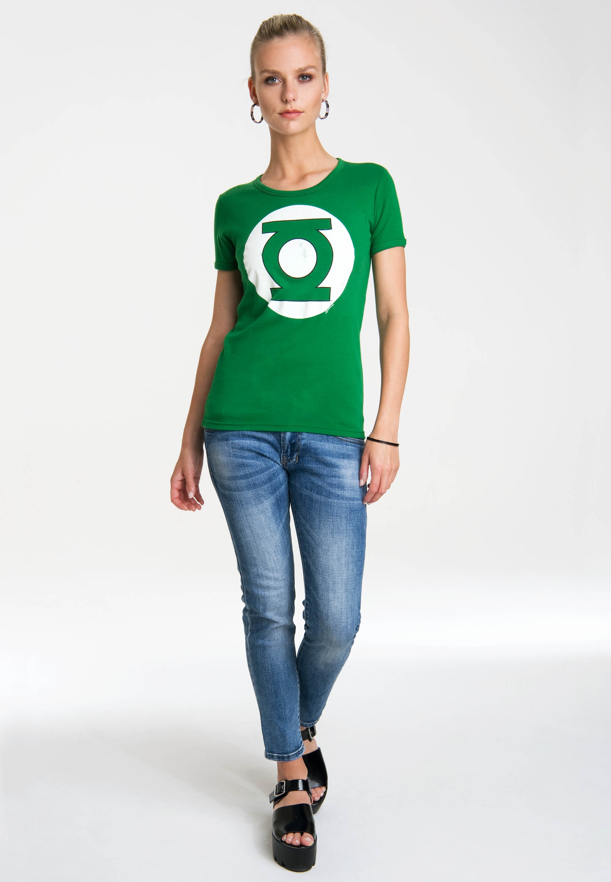 LOGOSHIRT T-Shirt »Green Lantern Logo«, mit lizenziertem Originaldesign