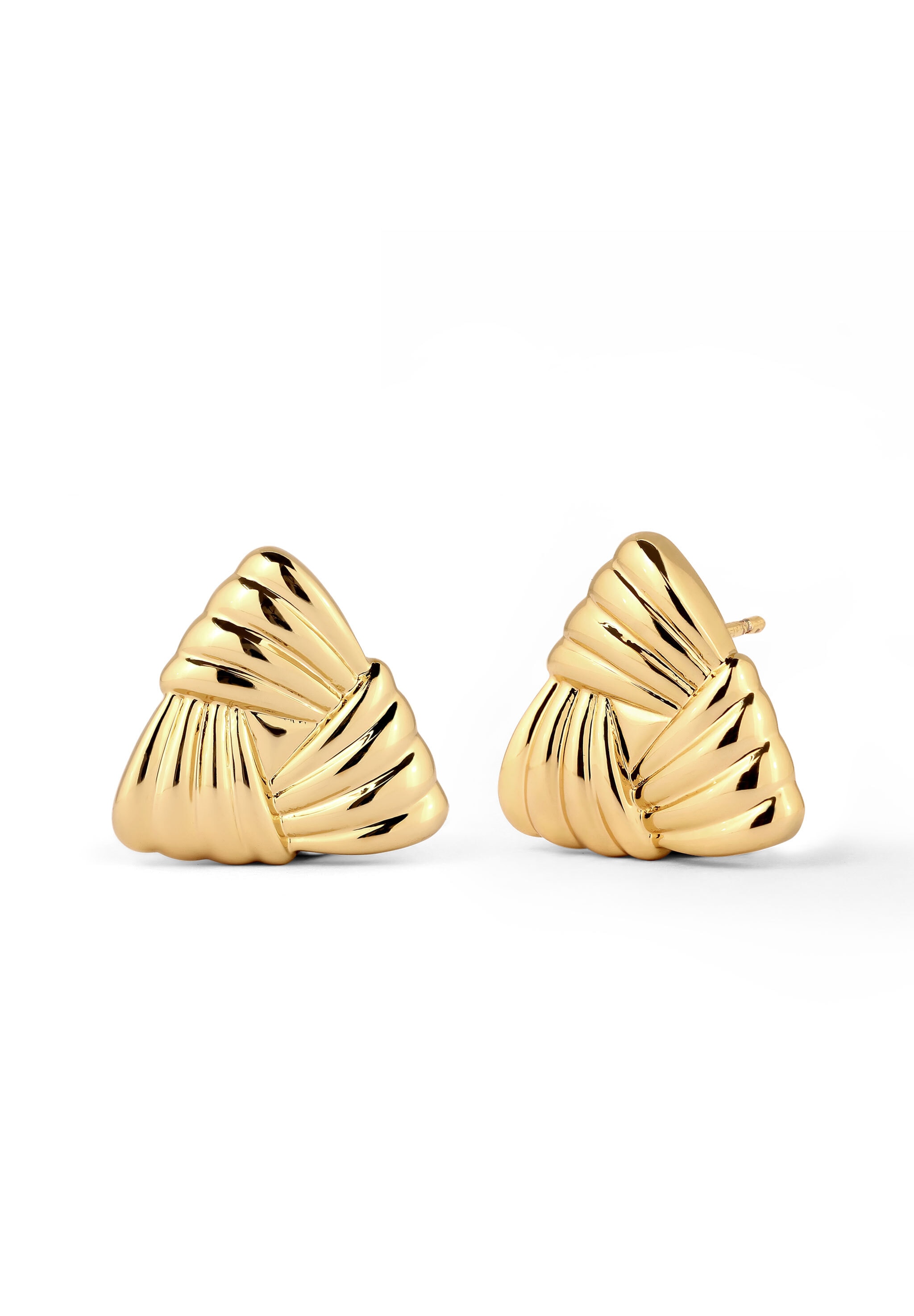 "Paar Ohrstecker ELLI ""Ohrringe Ohrstecker Dreieck Goldfarben"" Gr. 18, gold, Ohrringe, Damen, 18, Messing"