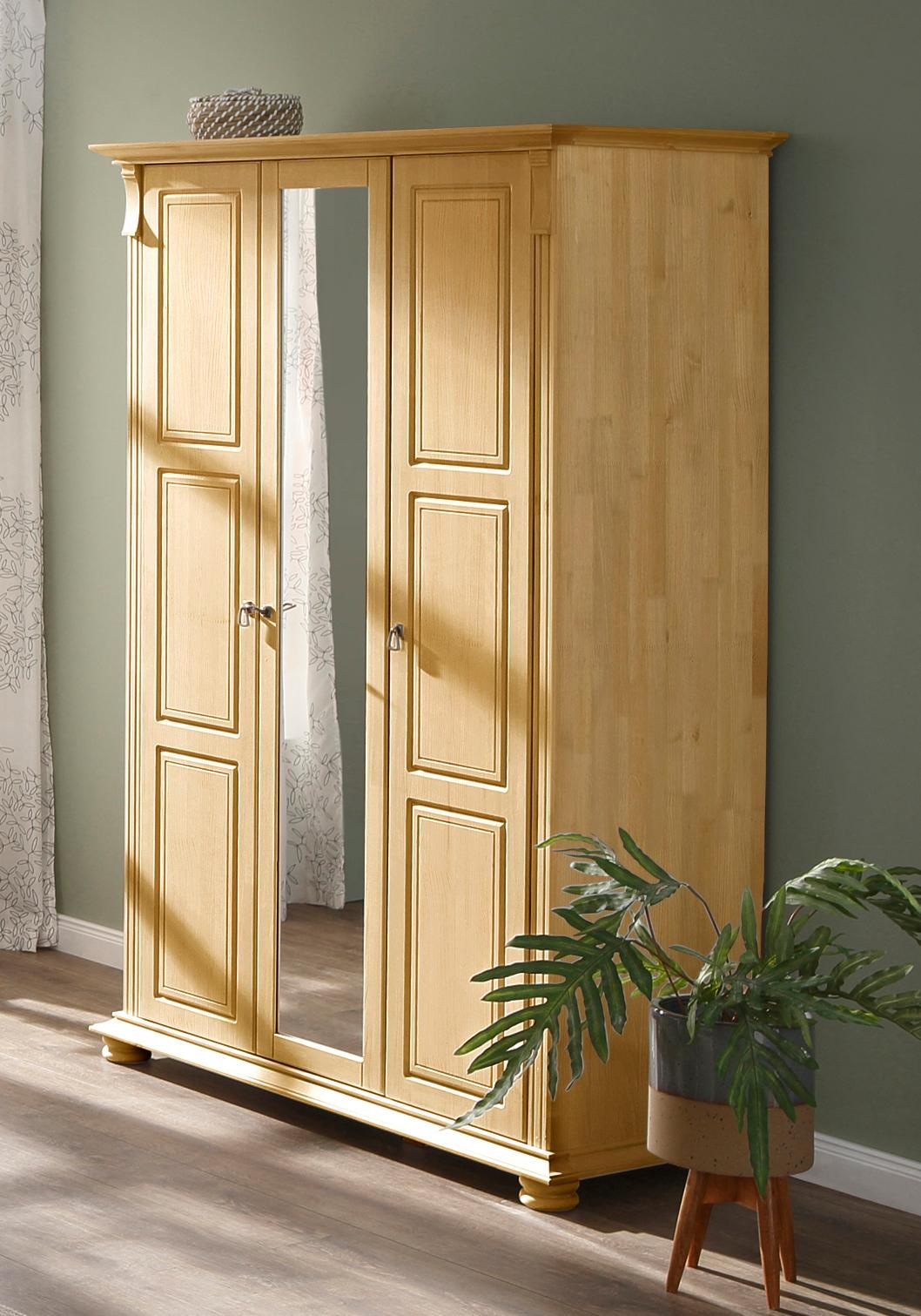 Home affaire Drehtürenschrank »Mitu«, aus massiver Kiefer