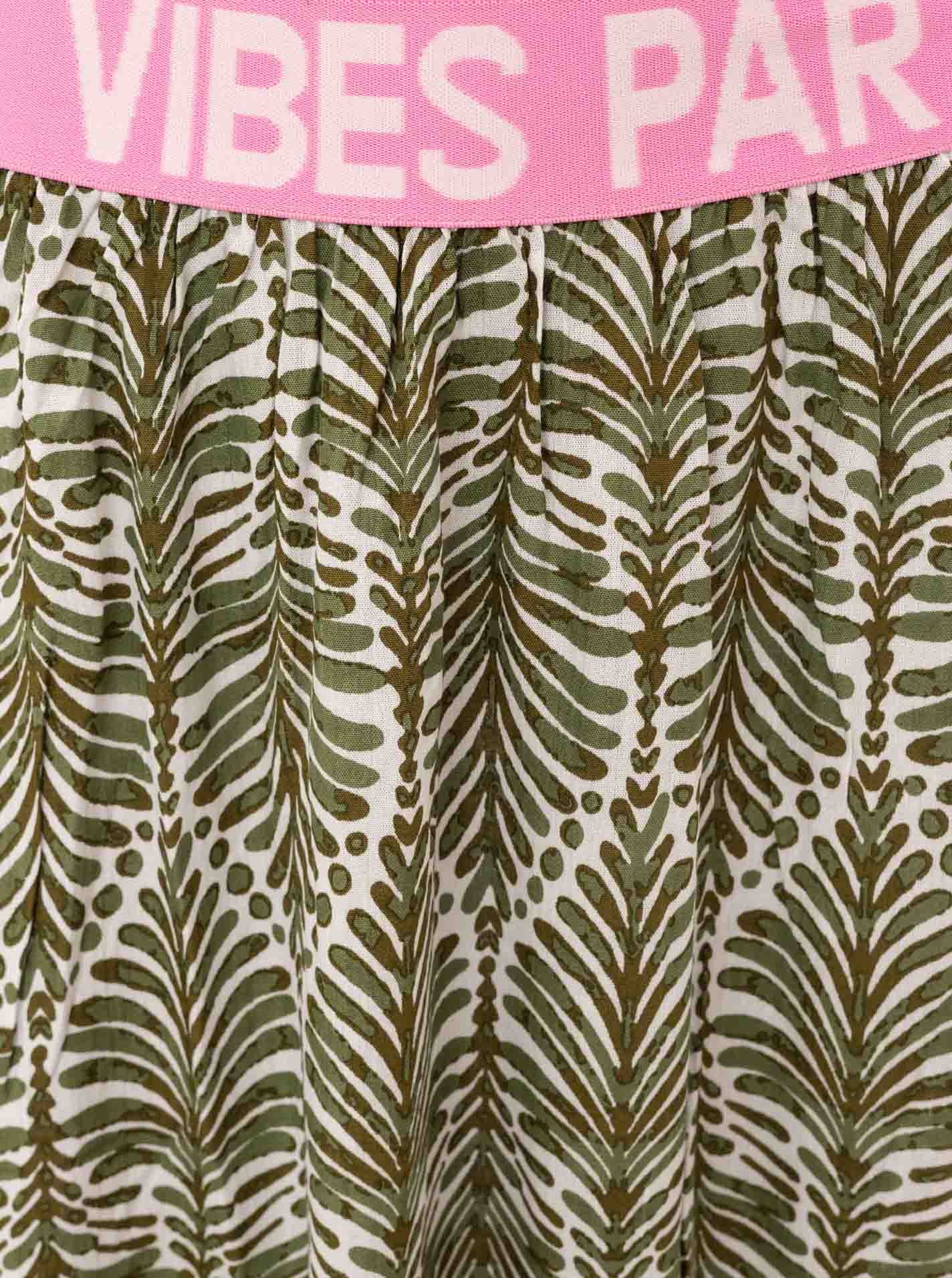 Zwillingsherz Maxirock »"Jungle Leaves"« Blättermotiv, Gummizug mit Schrift, leichtes Material, knöchellang