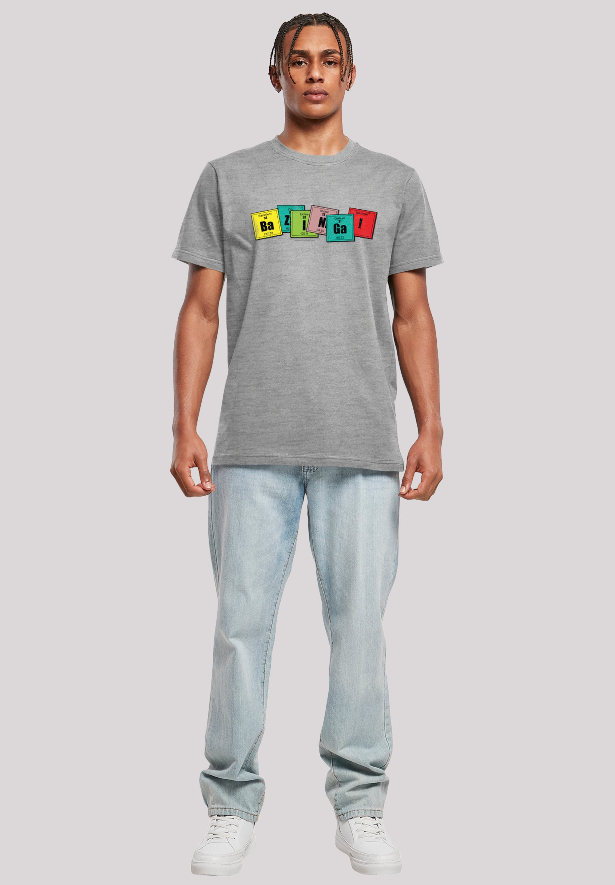 F4NT4STIC T-Shirt »Big Bang Theory Bazinga«, Herren,Premium Merch,Regular-Fit,Basic,Bedruckt