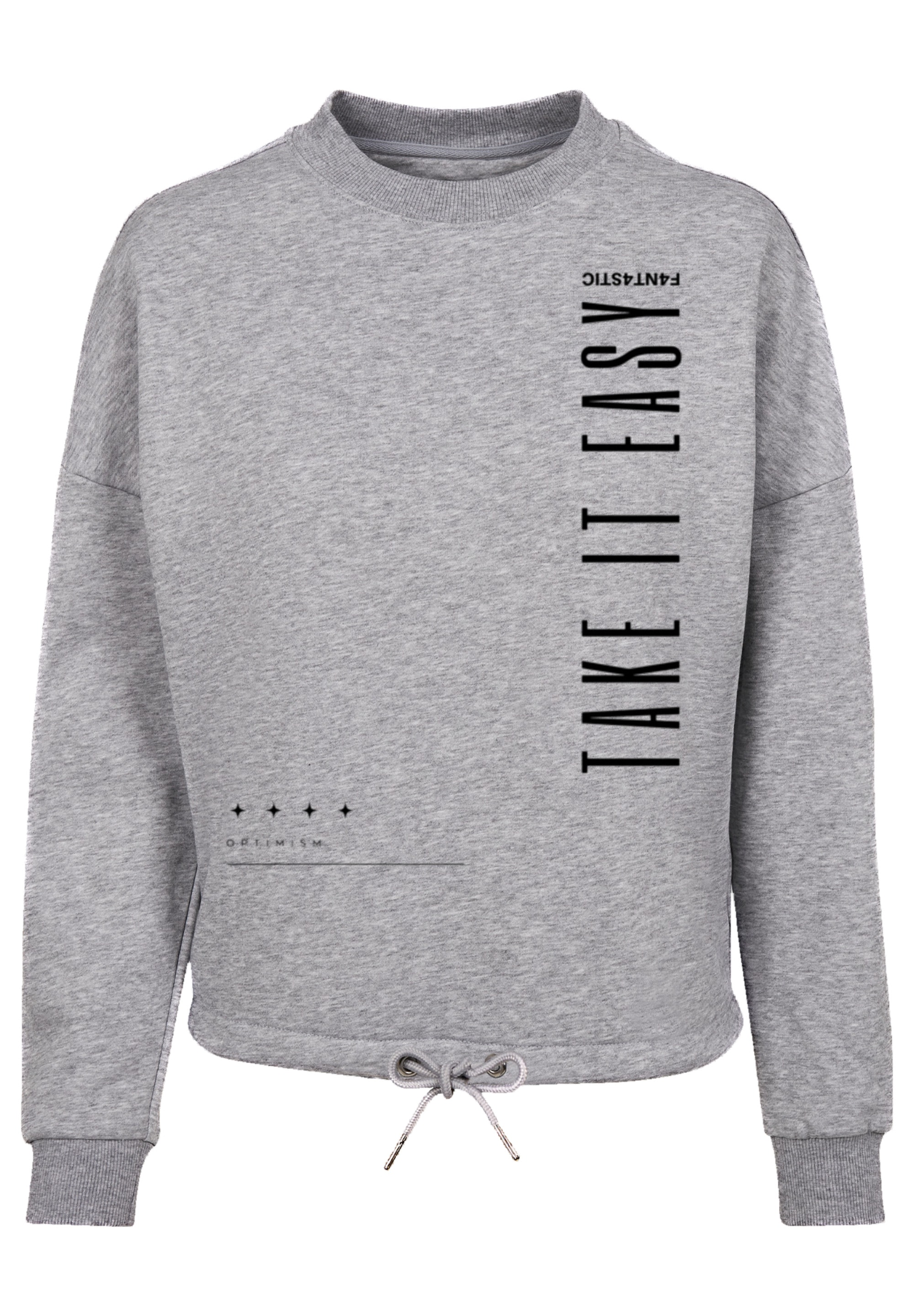 F4NT4STIC Sweatshirt »Take It Easy«, Print