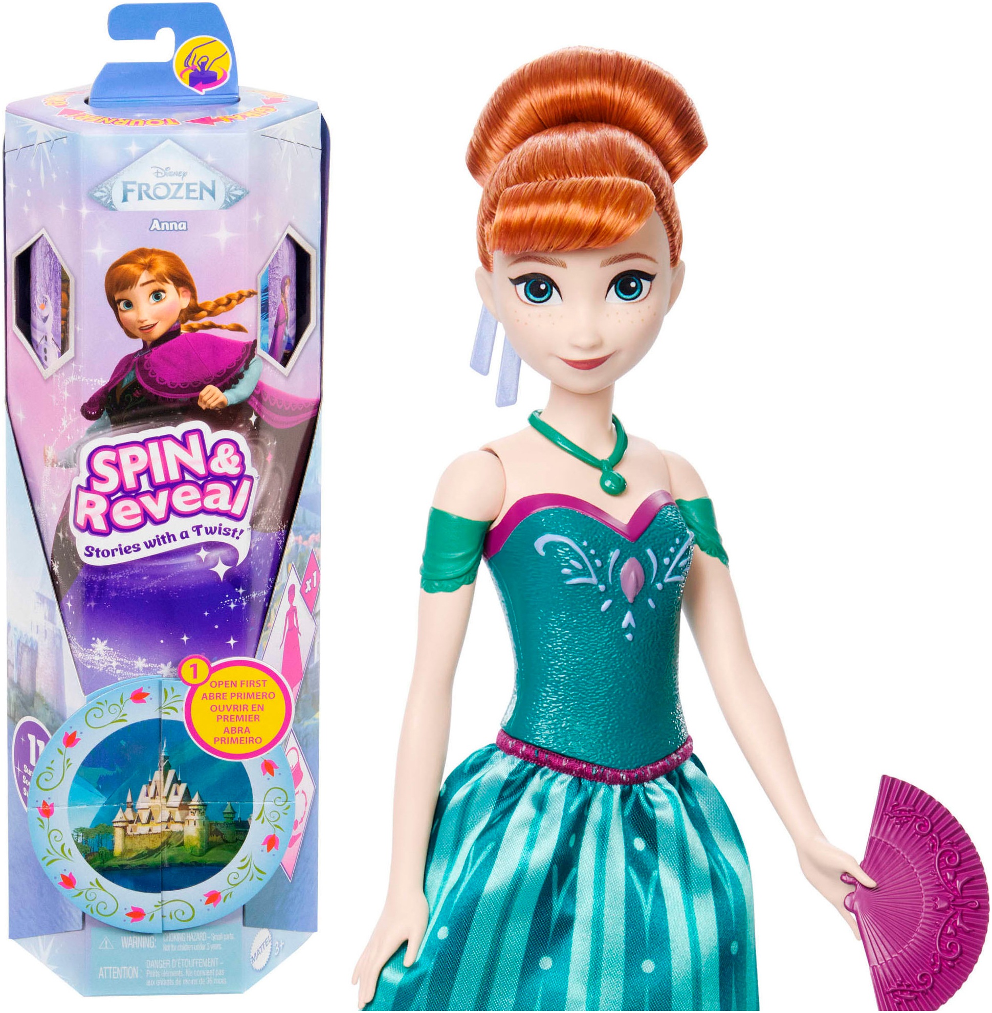 Mattel® Anziehpuppe »Disney Die Eiskönigin Spin & Reveal Anna Puppe«