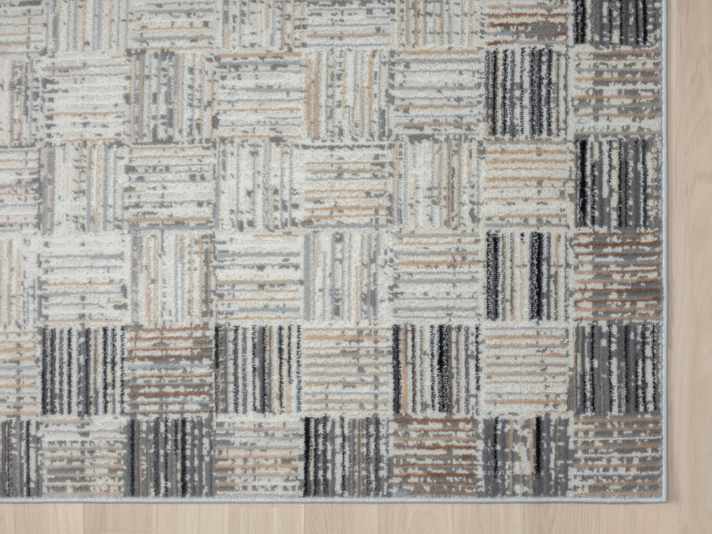 Myflair Möbel & Accessoires Teppich »My Mood Lagerräumung«, rechteckig, 8 mm Höhe, Kurzflor, Scandi-Design, mit Bordüre, besonders weich durch Microfaser