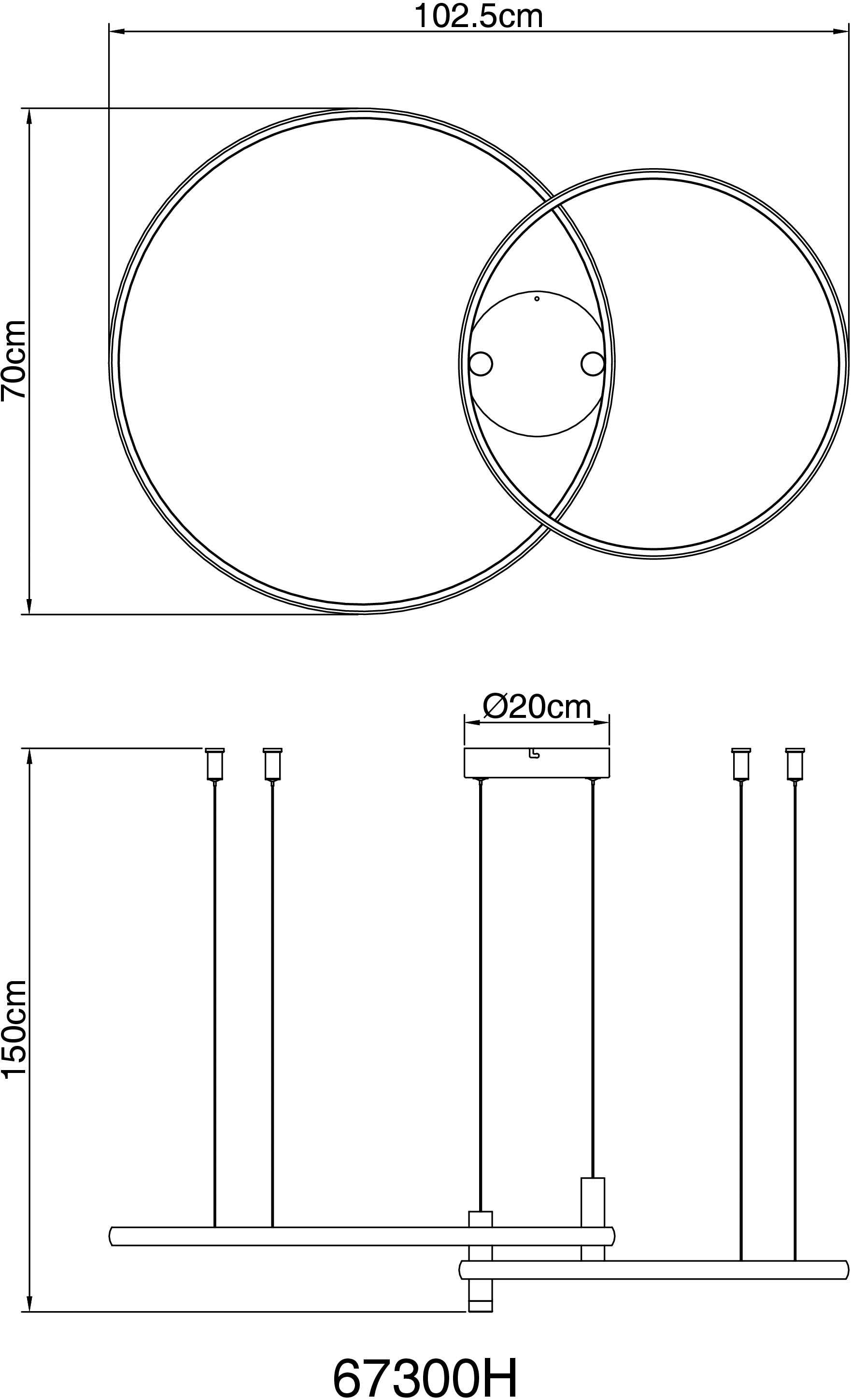 GLOBO LIGHTING Hängeleuchte »COCO« LED-Modul 1 Stk. warmweiß - kaltweiß Hängelampe Esszimmer-Leuchte Esstischleuchte Wohnzimmer