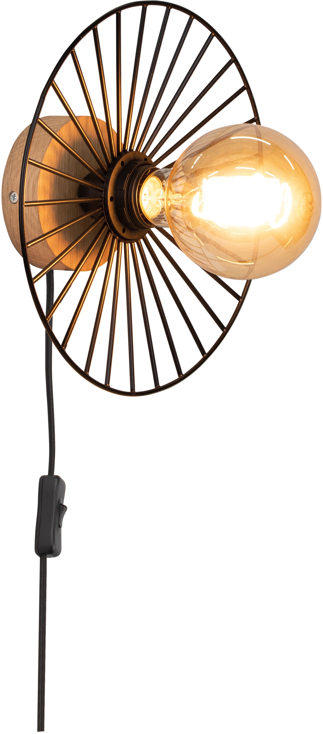 BRITOP LIGHTING Wandleuchte »Antonella«, 1 flammig, Leuchtmittel E27 | ohne Leuchtmittel-Leuchtmittel wechselbar, Dekorative Leuchte aus Metall, passende LM E27 / exkl., Made in Europe