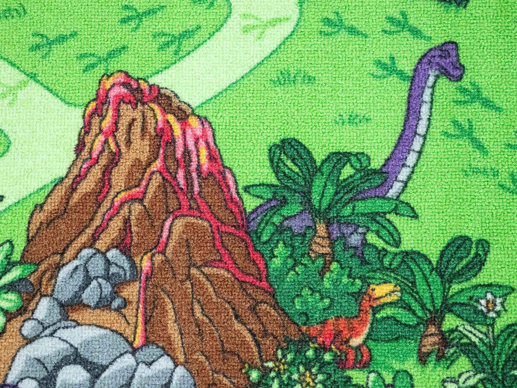 Primaflor-Ideen in Textil Kinderteppich »DINO«, rechteckig, Straßen-Spiel-Teppich, Motiv Dinosaurier, Kinderzimmer