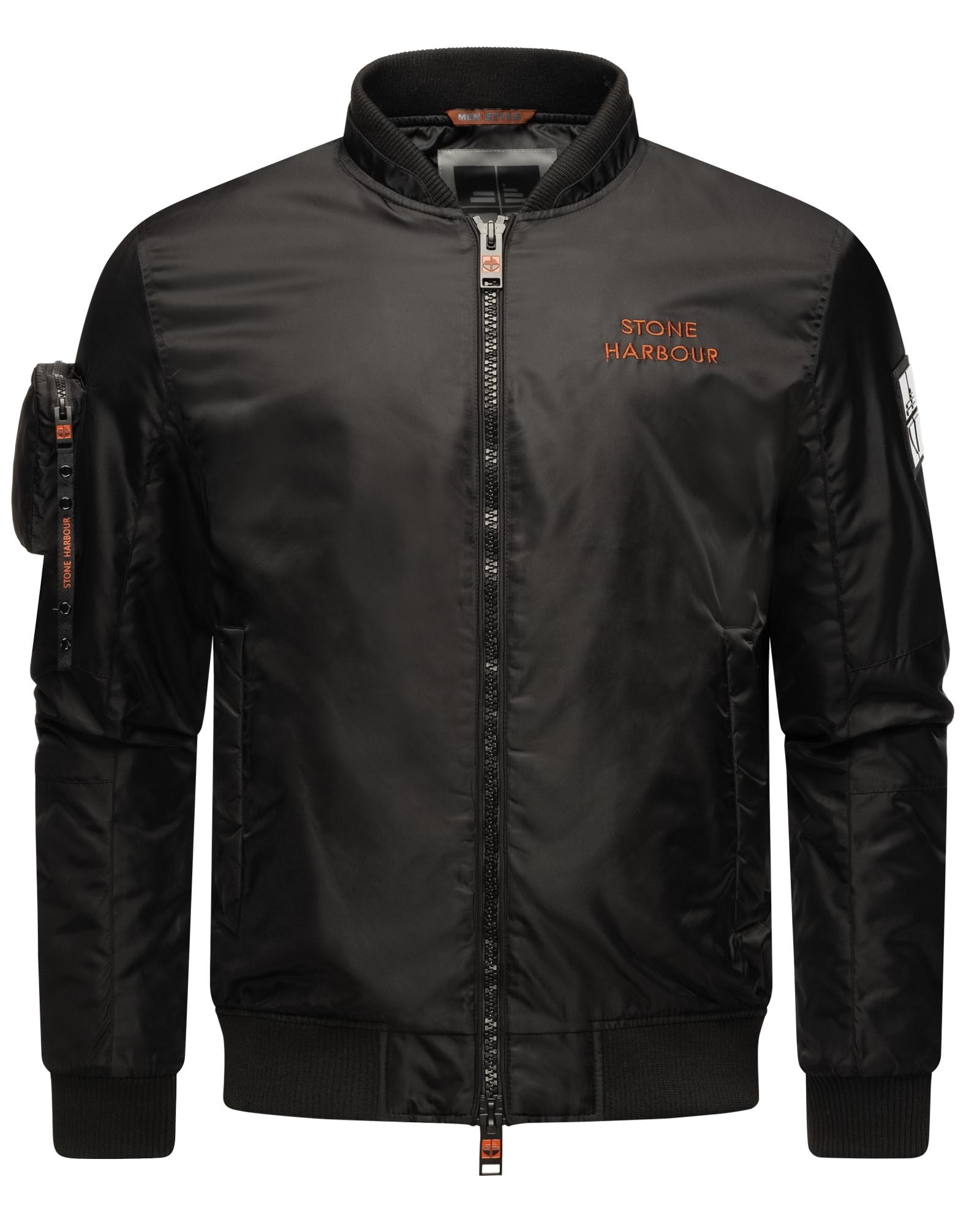 Stone Harbour Bomberjacke "Berkoo", ohne Kapuze, Coole Herren Pilotenjacke mit praktischer Ärmeltasche