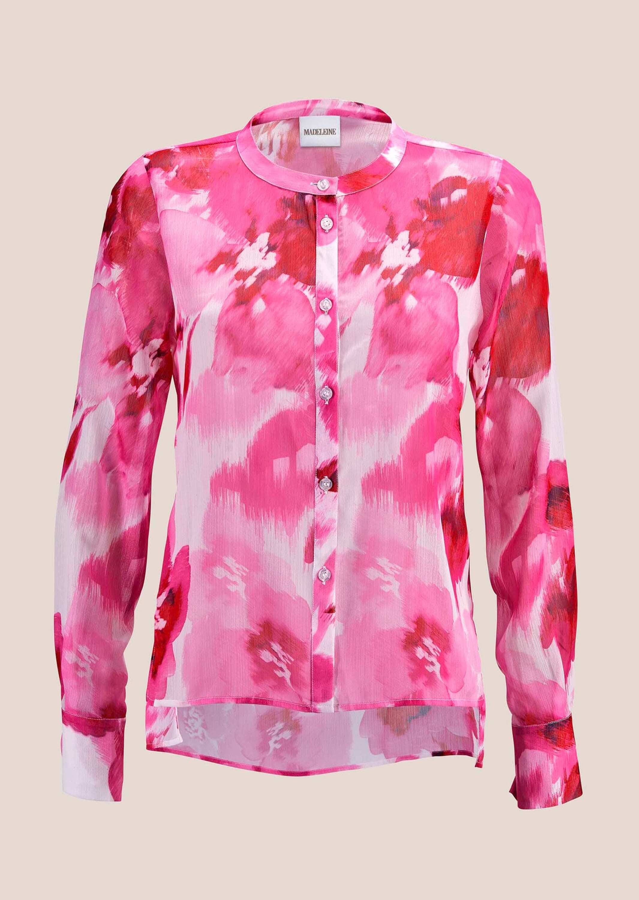 MADELEINE Langarmbluse "Bluse Rundhals-Bluse mit Unikat-Print" günstig online kaufen