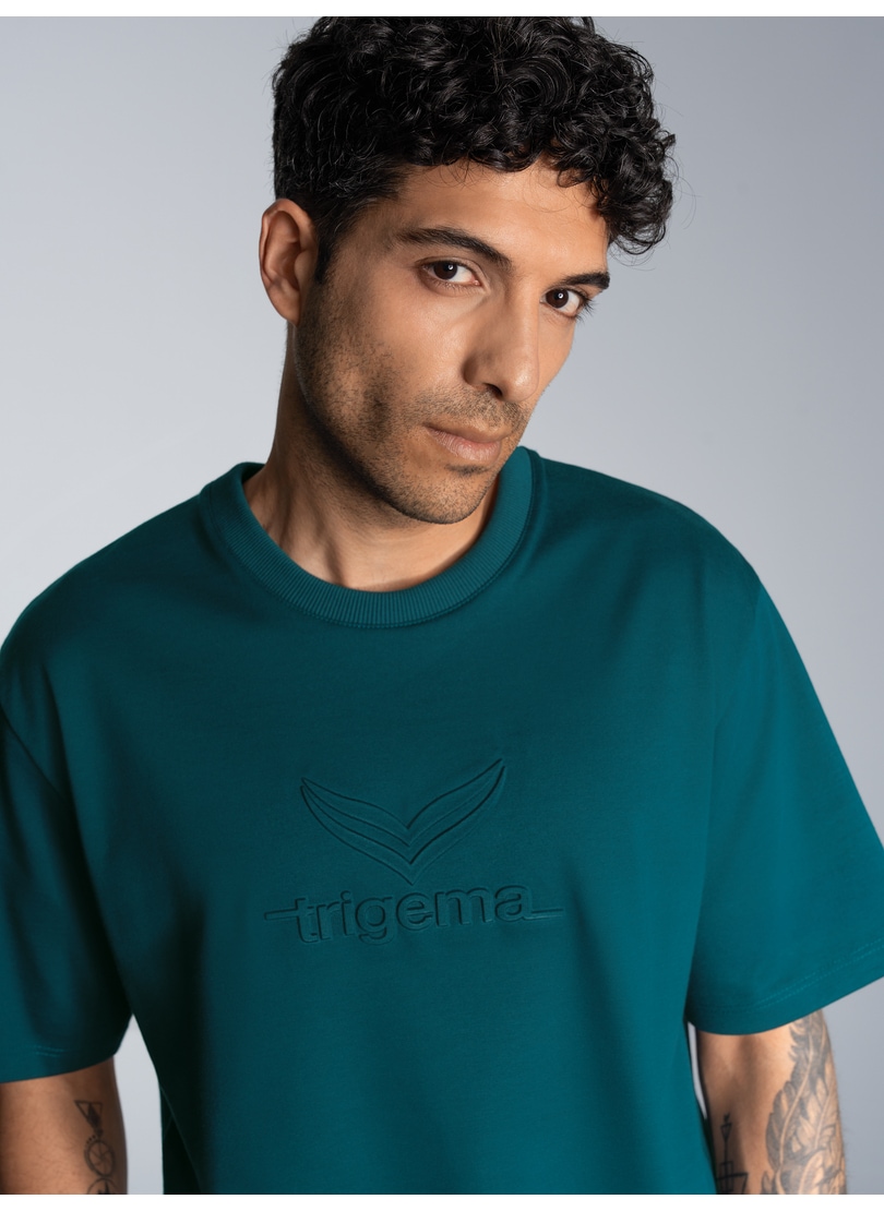 Trigema T-Shirt "TRIGEMA Heavy Oversized T-Shirt mit 3D-Motiv" 1 Stk. tlg. günstig online kaufen