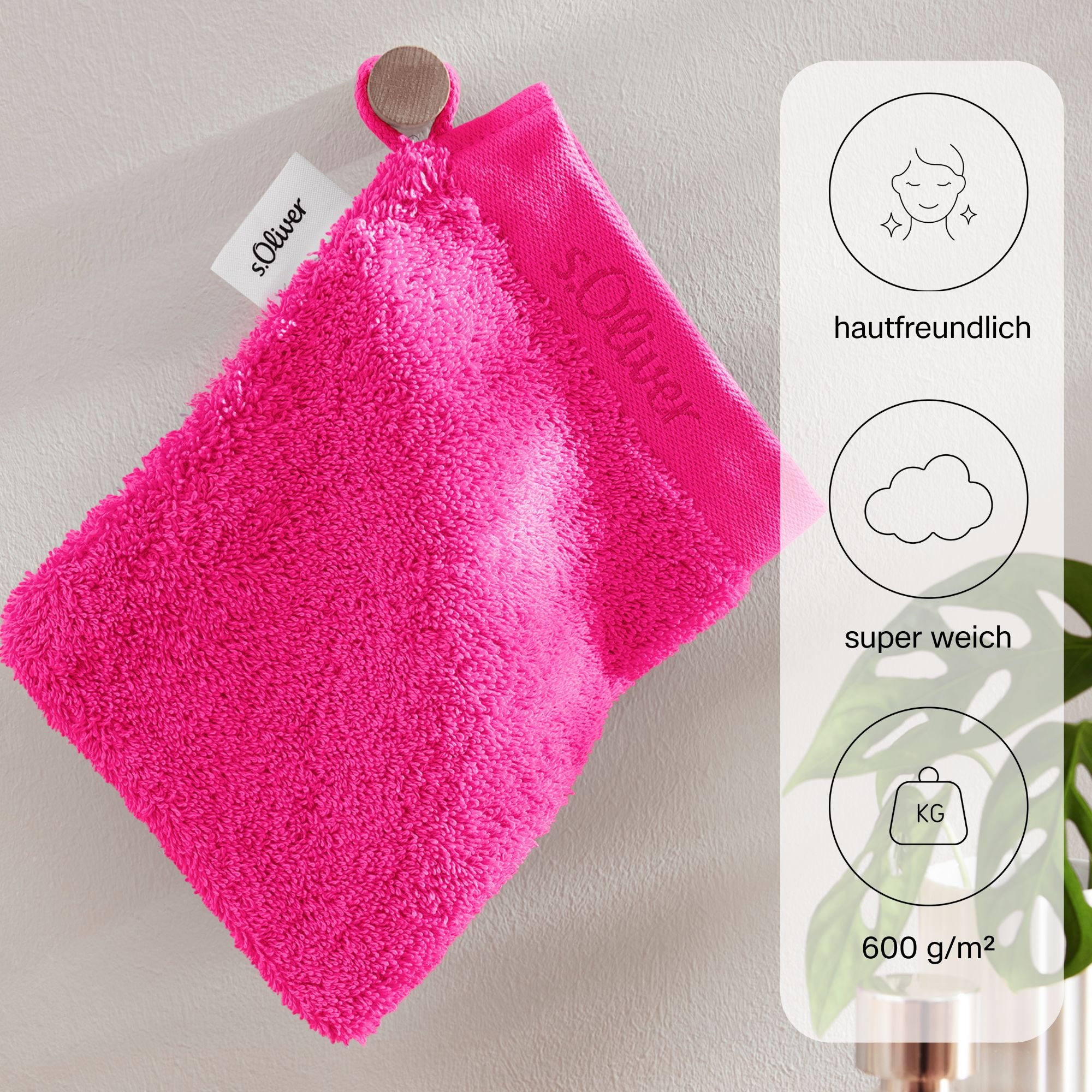 s.Oliver Waschhandschuh "s.Oliver, Premium Qualität, 600 gr/m², auch als Se günstig online kaufen