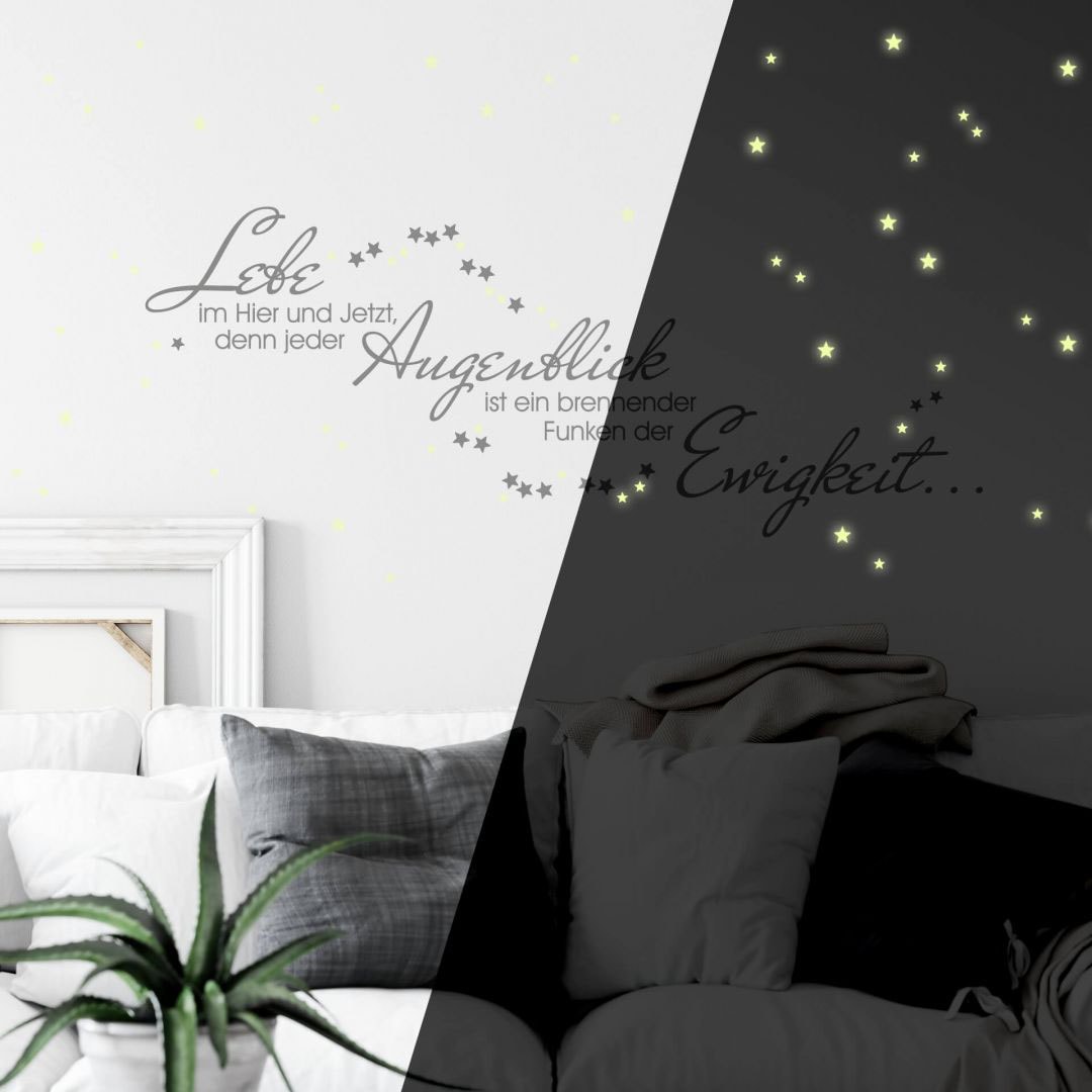 (1 Wandtattoo St.) »Leuchtspruch Wall-Art Leuchtsterne«, | kaufen BAUR inkl.