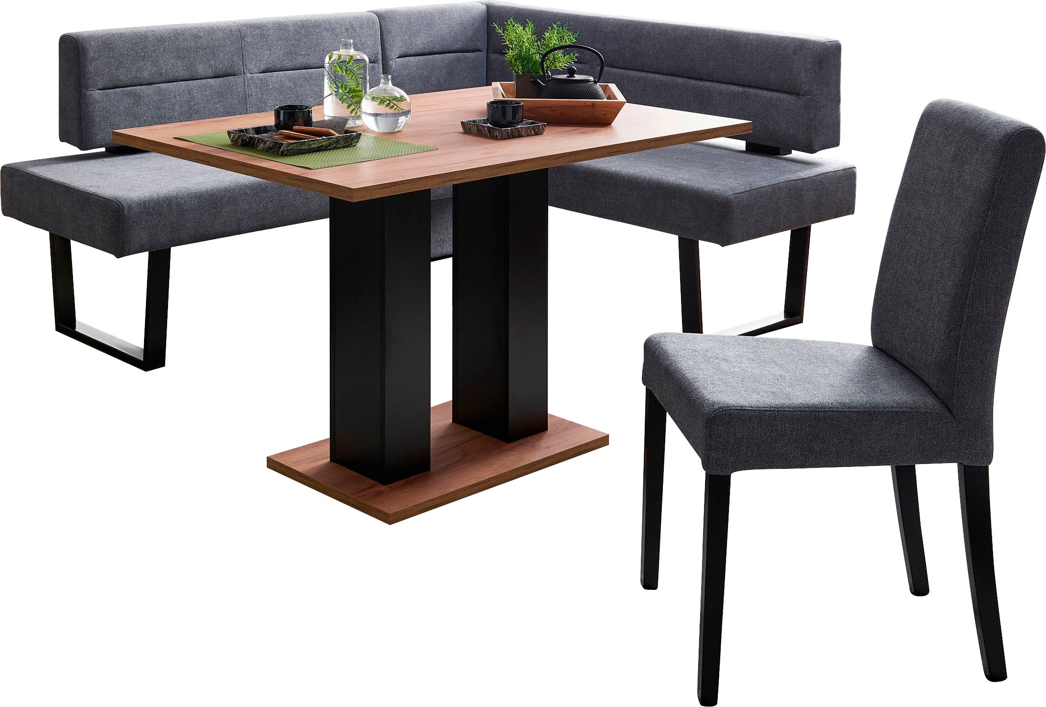 Thumbnail - massivline&more Eckbankgruppe "Martina" 5 Stk. tlg. frei im Raum stellbar