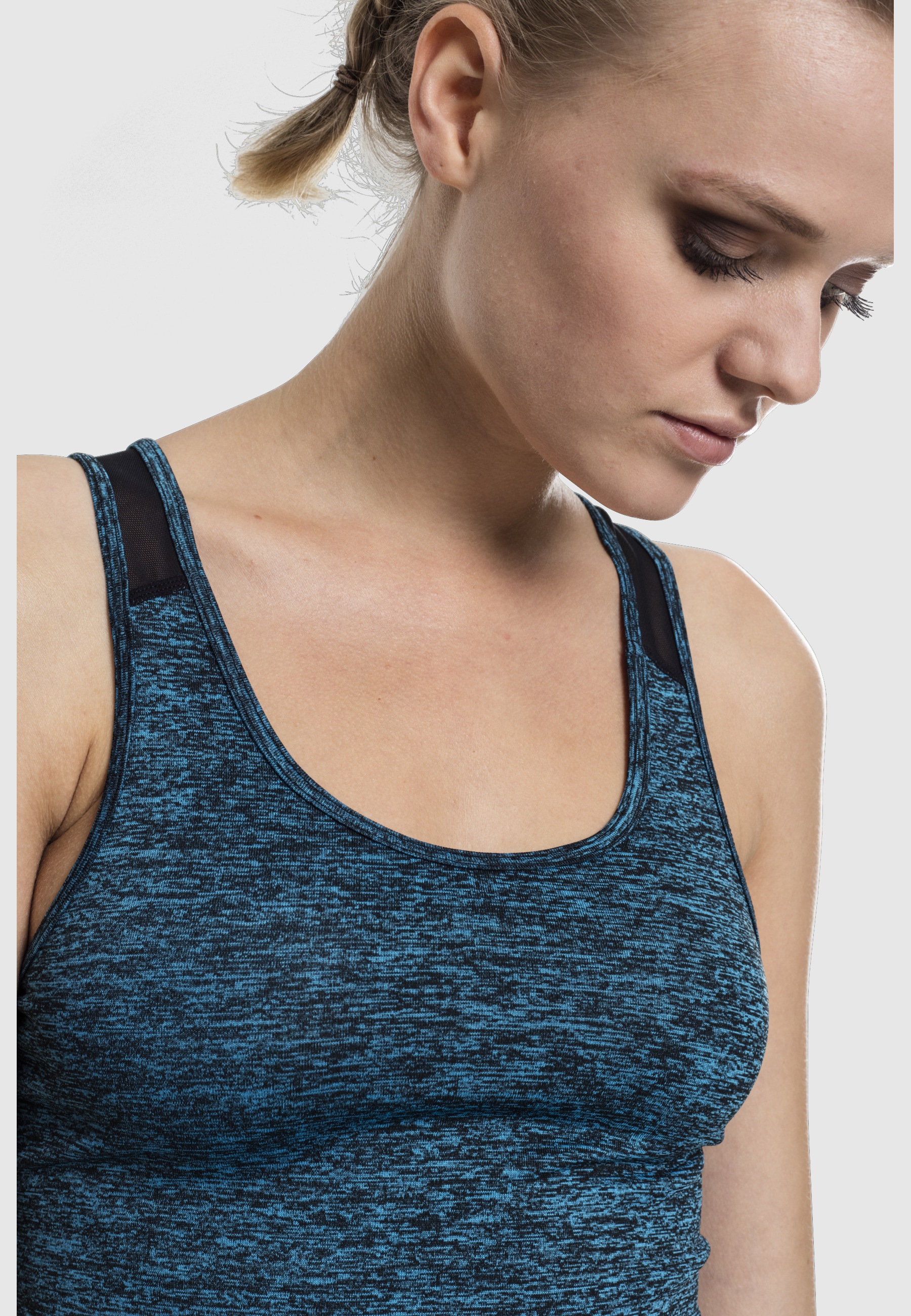 URBAN CLASSICS Tanktop »Urban Classics Damen Ladies Active Melange Trainings Top« 1 Stk.