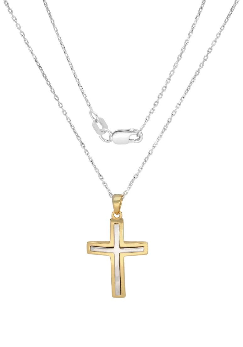 Firetti Kette mit Anhänger »Schmuck Geschenk Silber 925 Halsschmuck Halskette Ankerkette Kreuz«