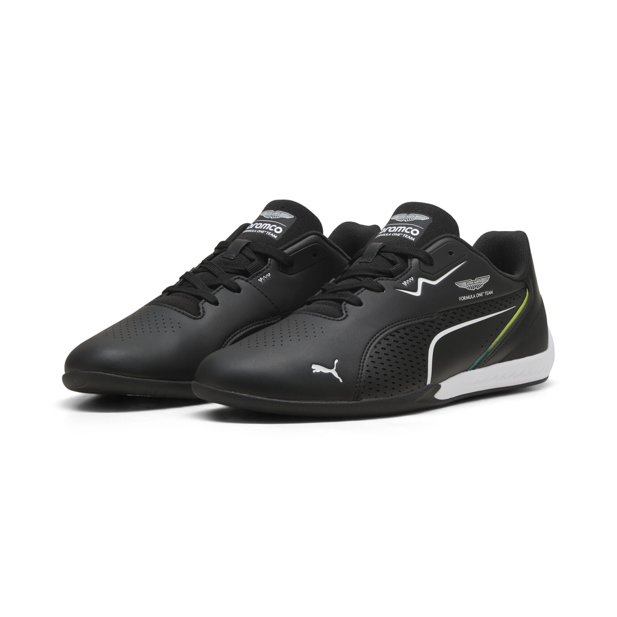 PUMA Damen Sneaker "PUMA x ASTON MARTIN ARAMCO F1 TEAM Drift Cat 11 Low Sneakers", Gr. 41schwarz grün lux, Obermaterial: Textil, Synthetik; Futter: